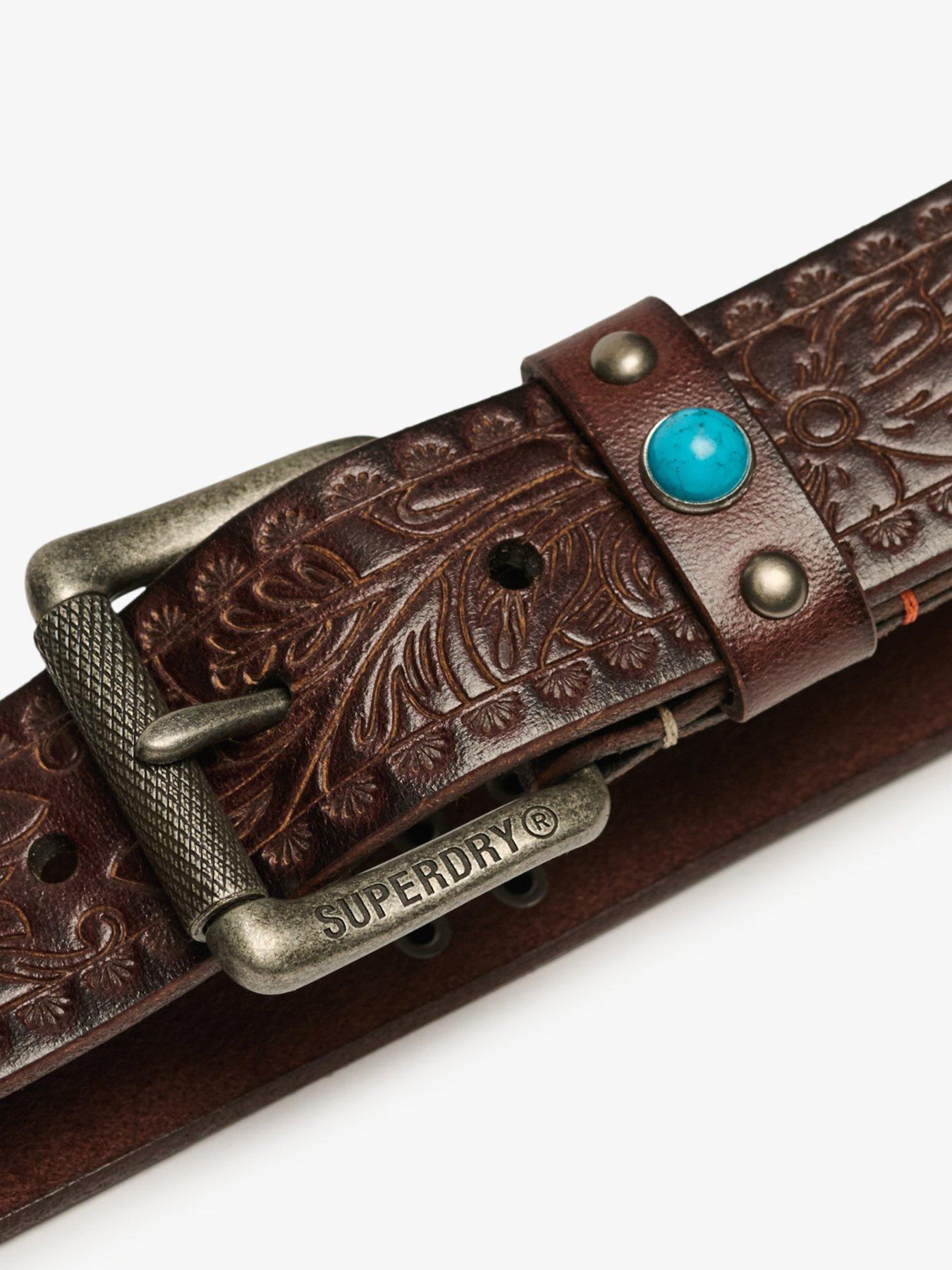 Image 3 of 4 of Superdry Statement Leather Belt - Brown