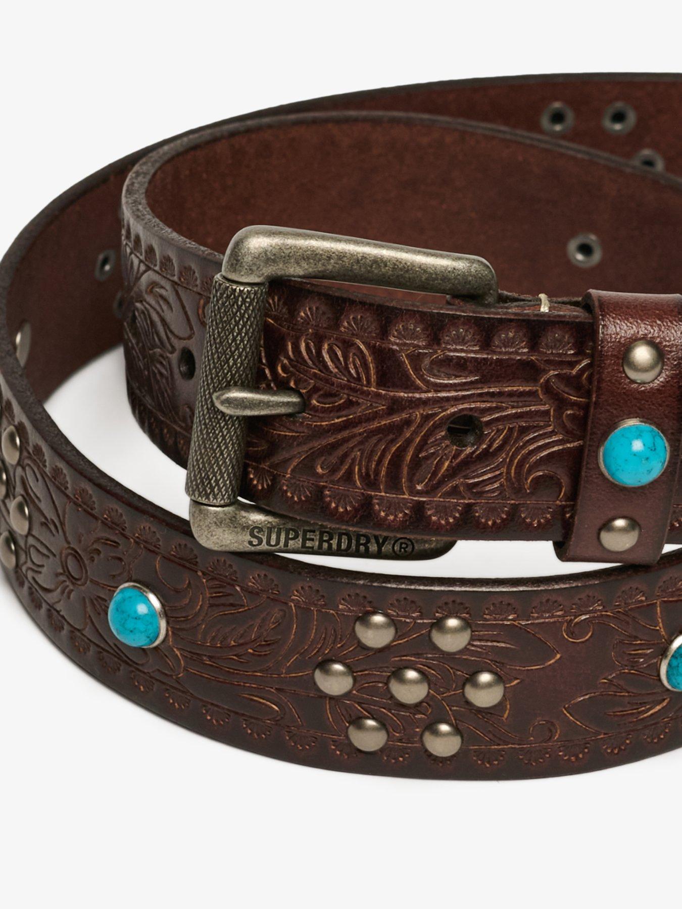 Image 4 of 4 of Superdry Statement Leather Belt - Brown