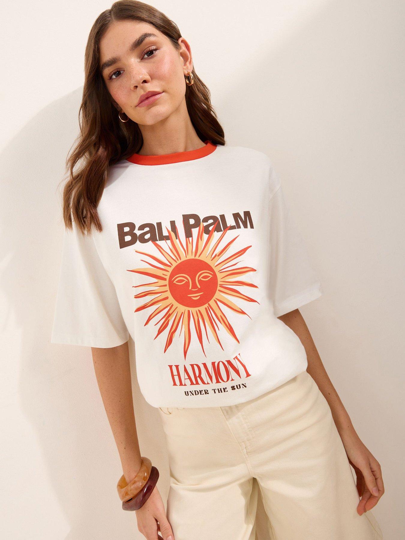 Image 1 of 4 of Friends Like These Bali Palm Logo T-Shirt - White