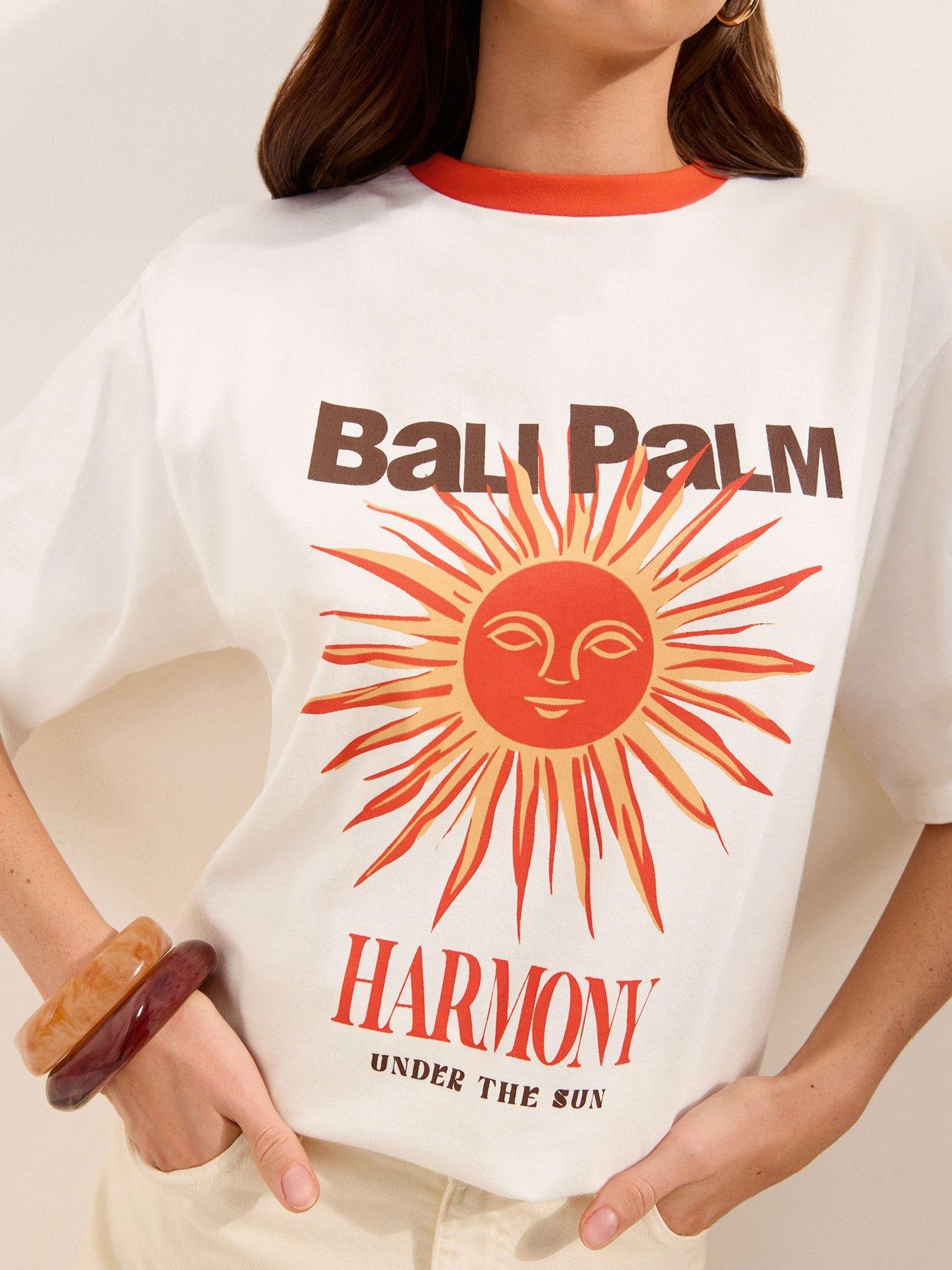 Image 3 of 4 of Friends Like These Bali Palm Logo T-Shirt - White
