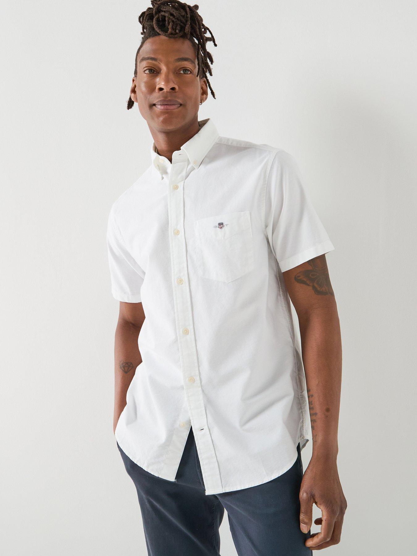 gant-regular-fit-classic-oxford-short-sleeve-shirt-whitefront