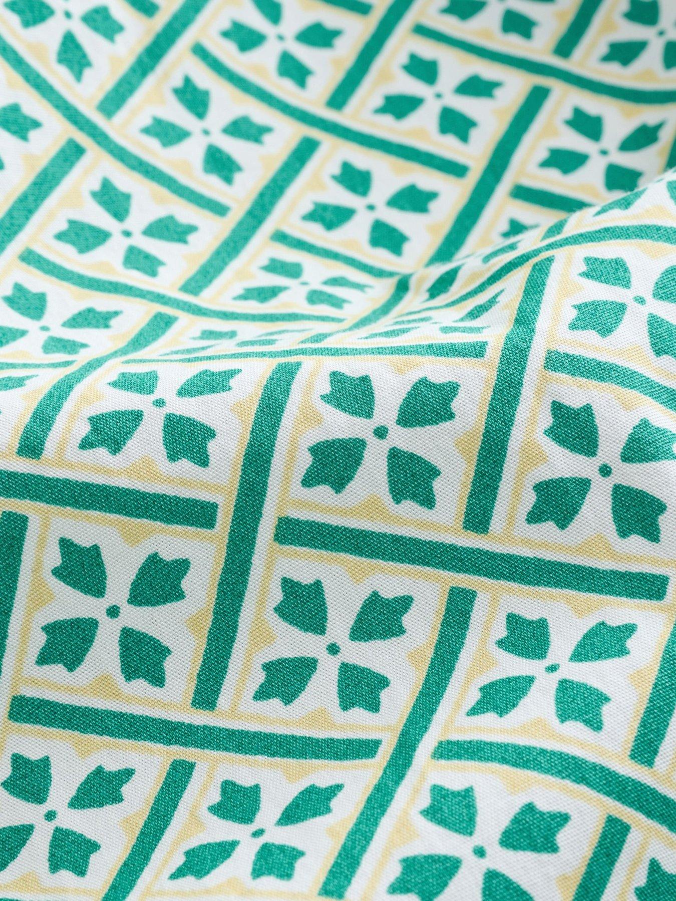 Image 6 of 6 of Laura Ashley Geometric Shirt Dress - Green