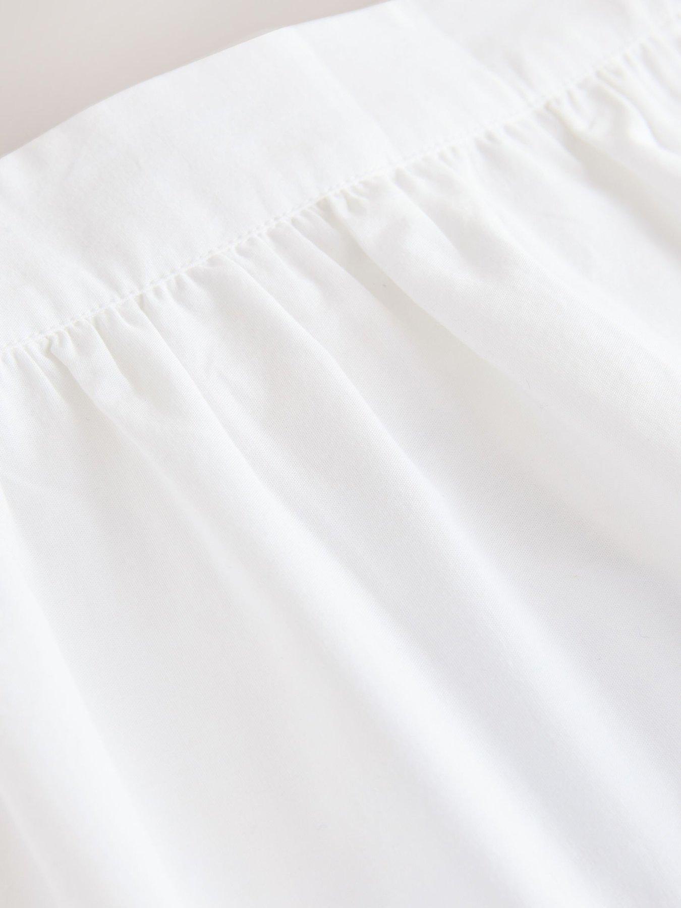 Image 6 of 7 of Laura Ashley Broderie Co-Ord Skirt - White