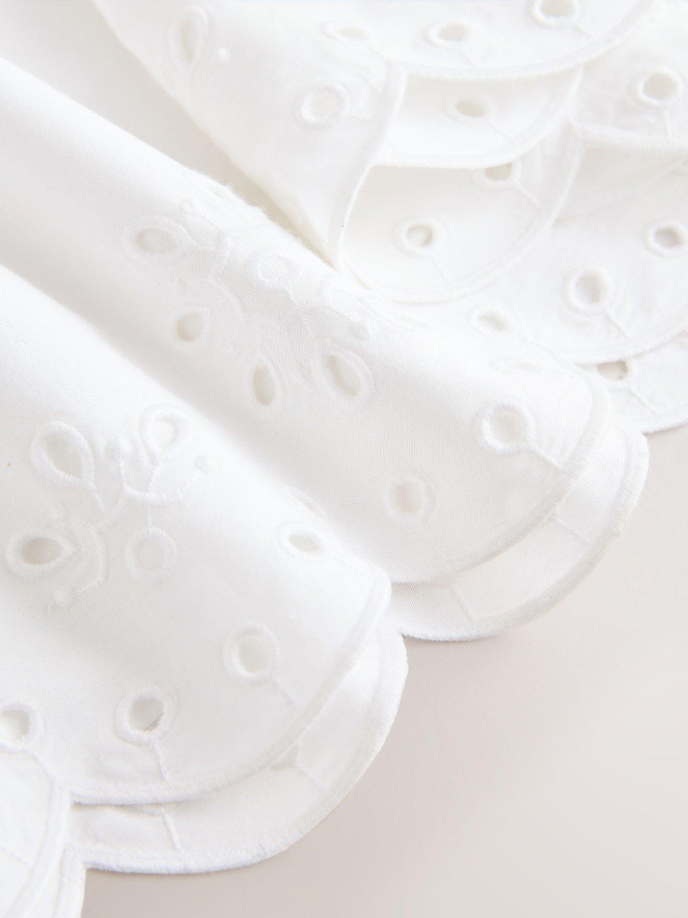 Image 7 of 7 of Laura Ashley Broderie Co-Ord Skirt - White