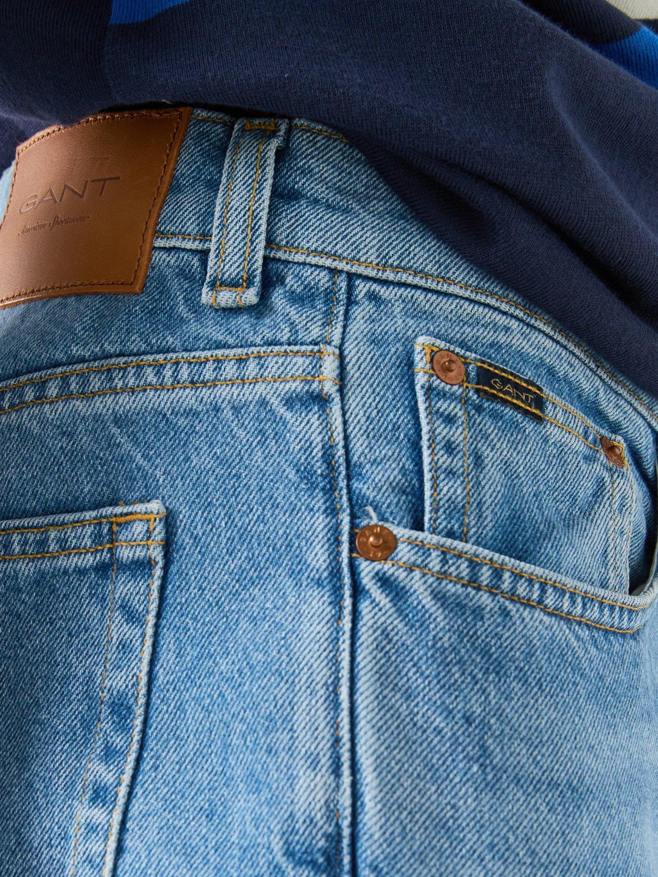 Image 4 of 6 of GANT Straight Fit Jeans - Mid Wash