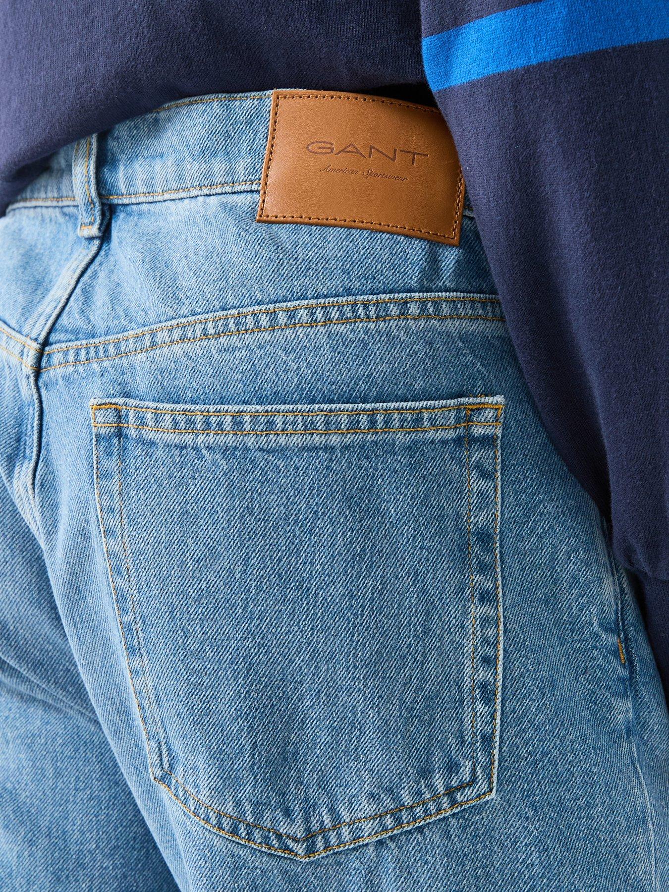 Image 6 of 6 of GANT Straight Fit Jeans - Mid Wash