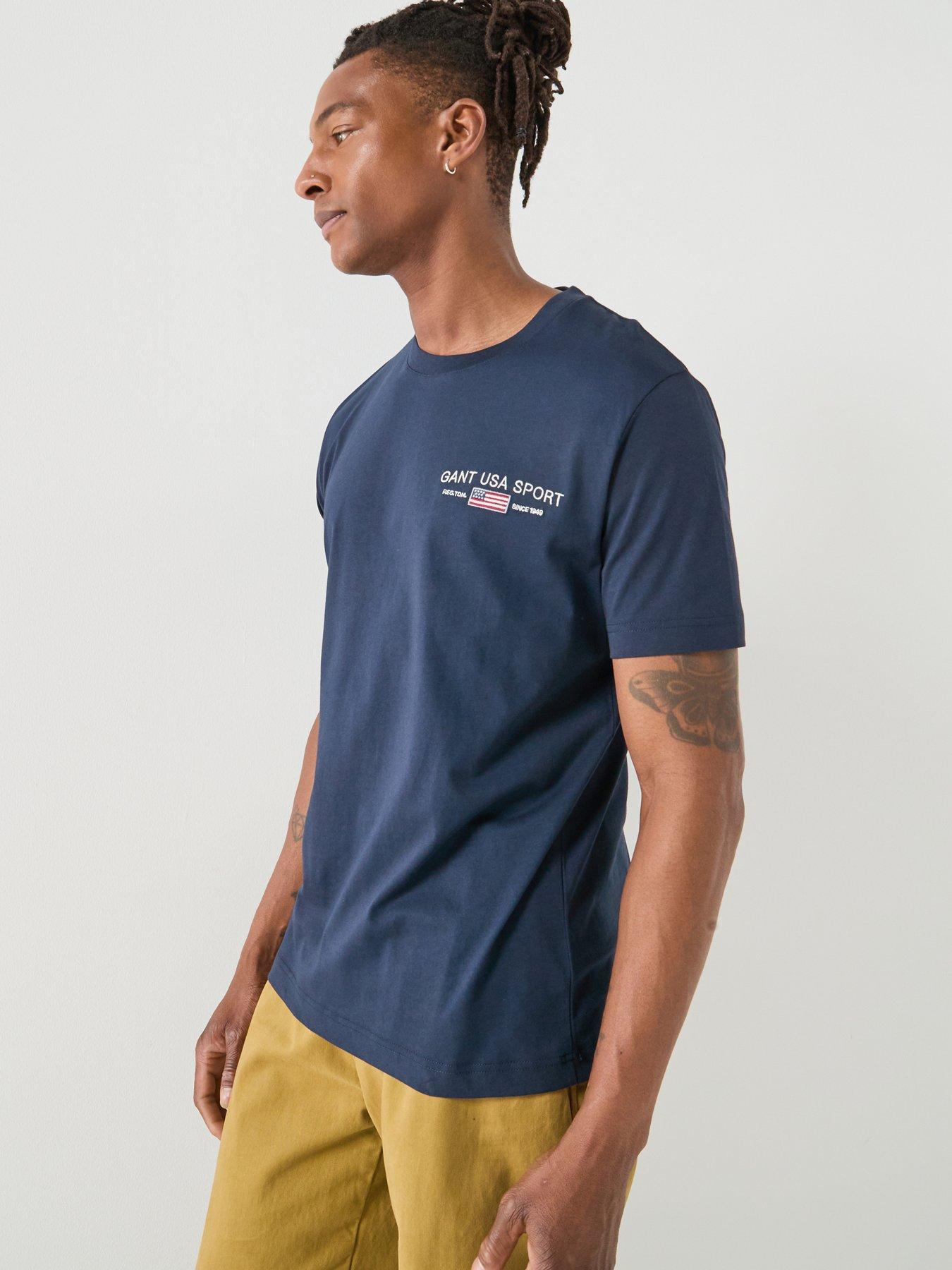 GANT Gant USA Sport Left Chest Graphic T-Shirt - Navy