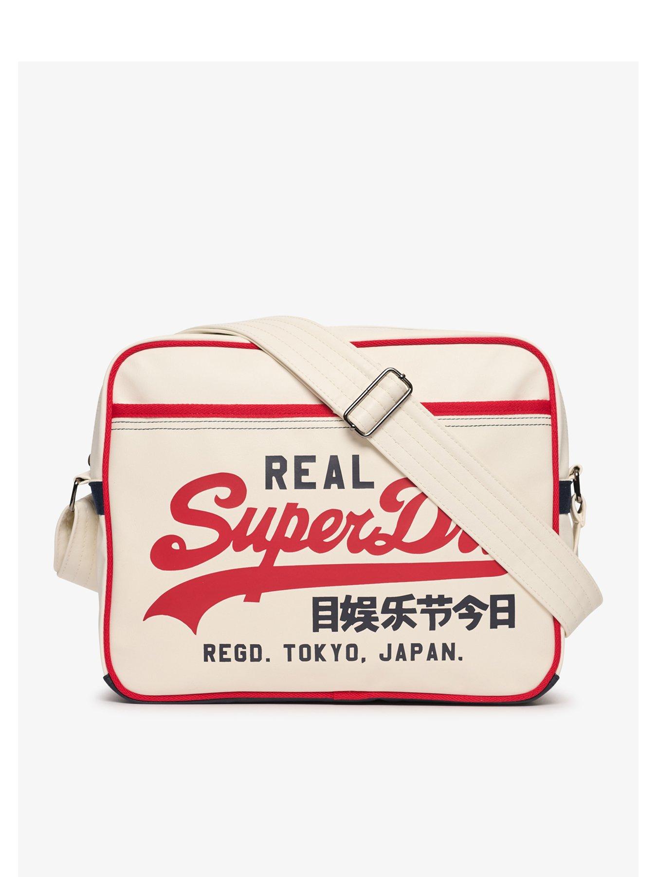 Superdry Retro Alumni Messenger Bag - White