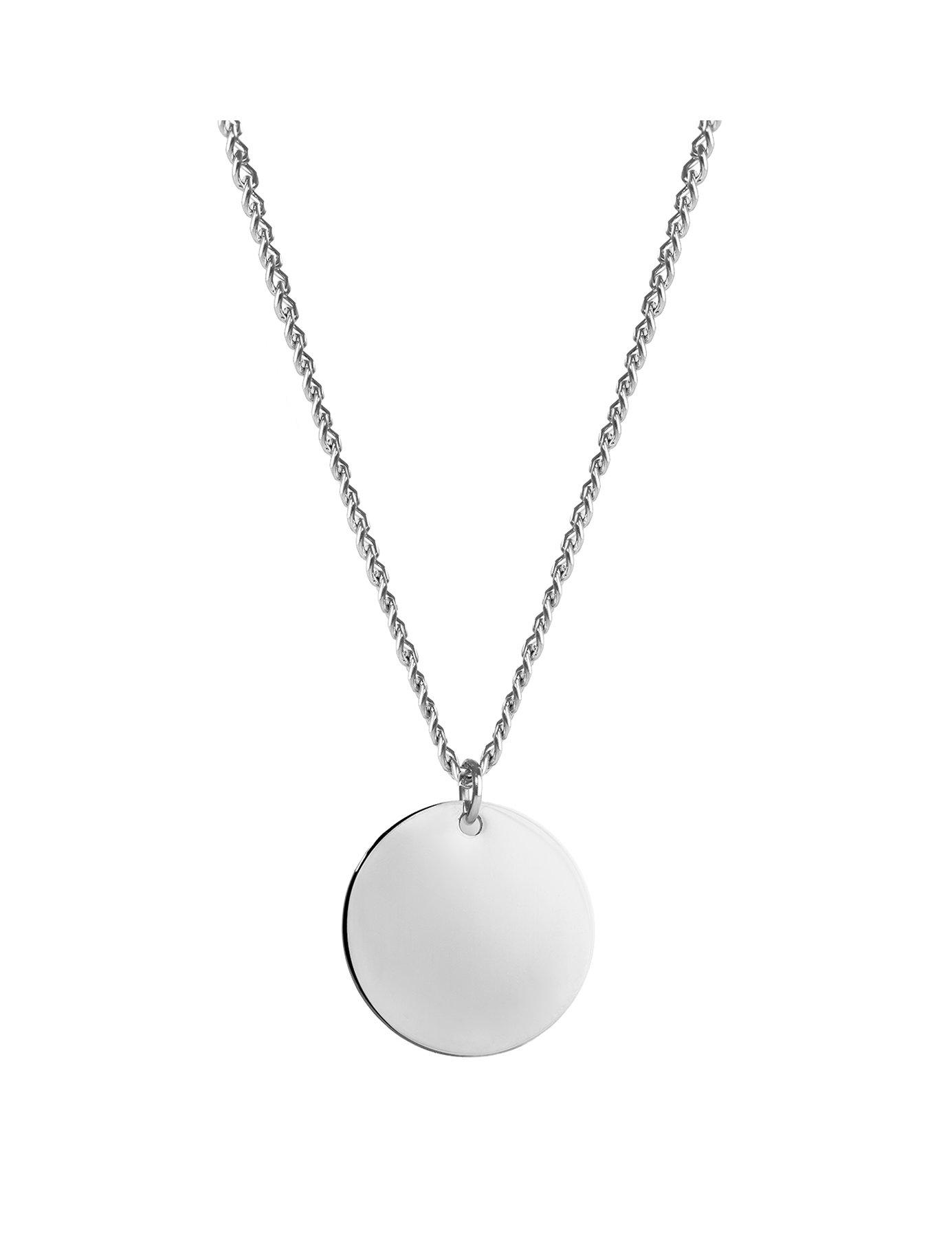 Image 1 of 7 of The Love Collection Stainless Steel Personalised Disc Pendant