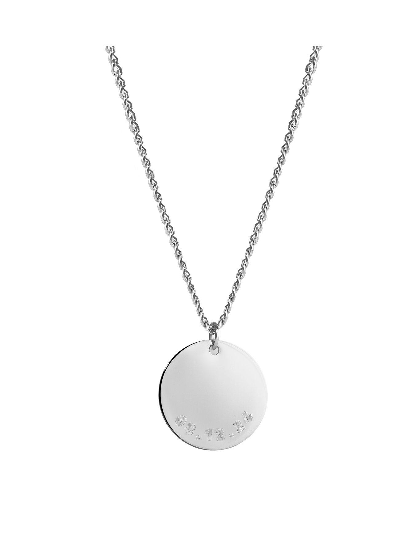 Image 5 of 7 of The Love Collection Stainless Steel Personalised Disc Pendant