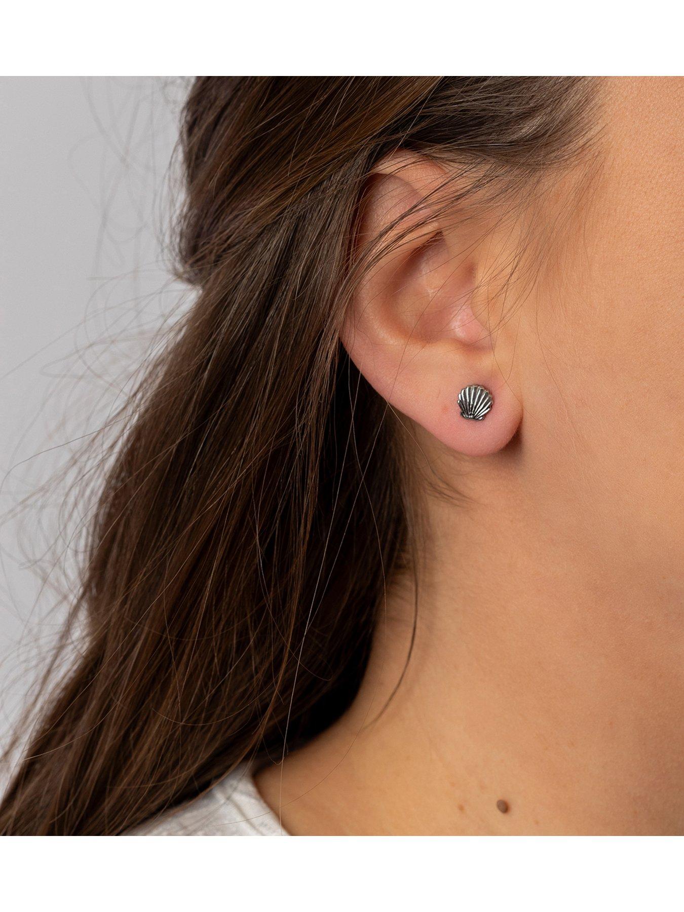 Image 2 of 5 of The Love Collection Waterproof Stainless Steel Shell Studs
