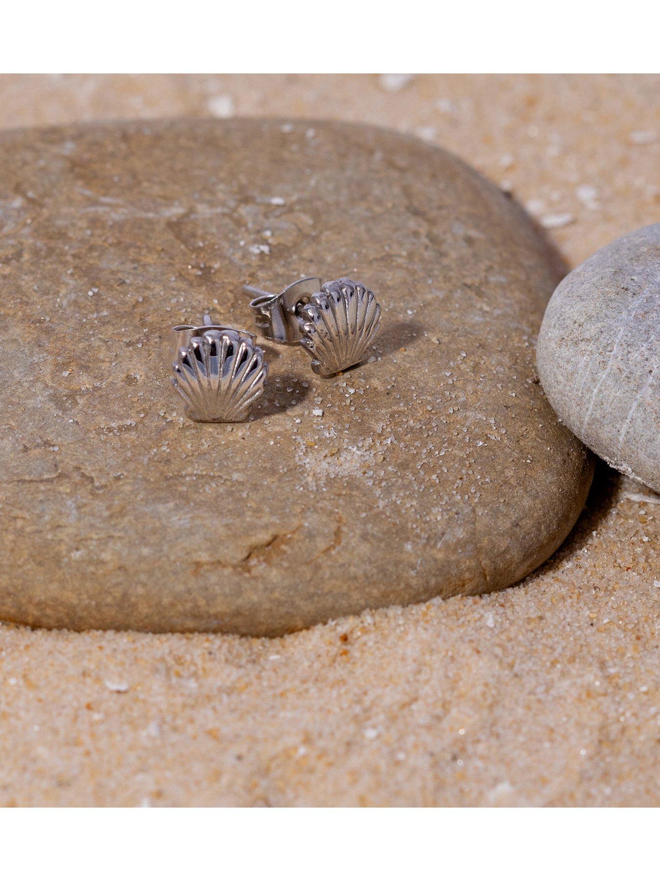 Image 4 of 5 of The Love Collection Waterproof Stainless Steel Shell Studs