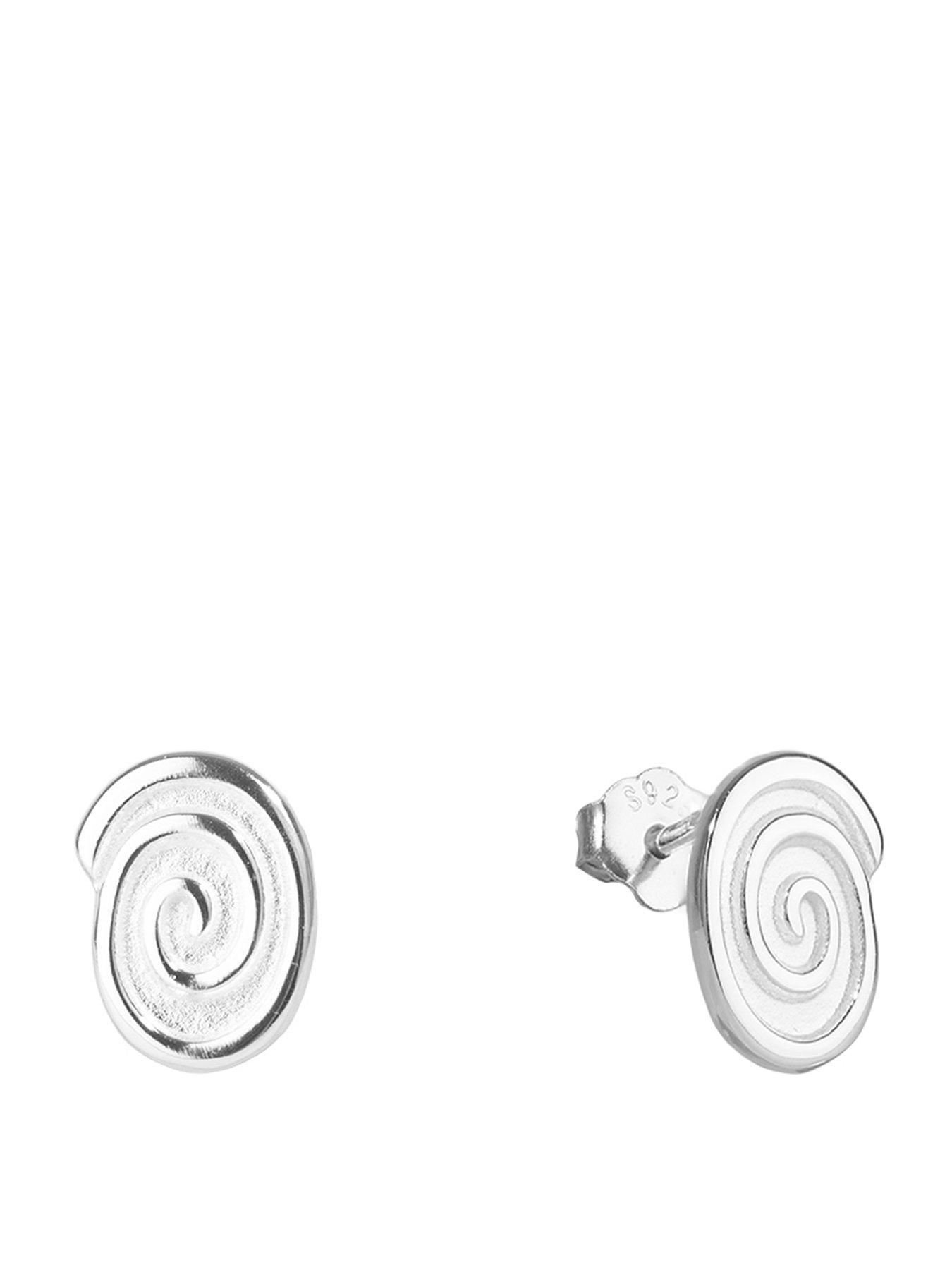 Image 1 of 5 of The Love Collection Sterling Silver Swirl Studs
