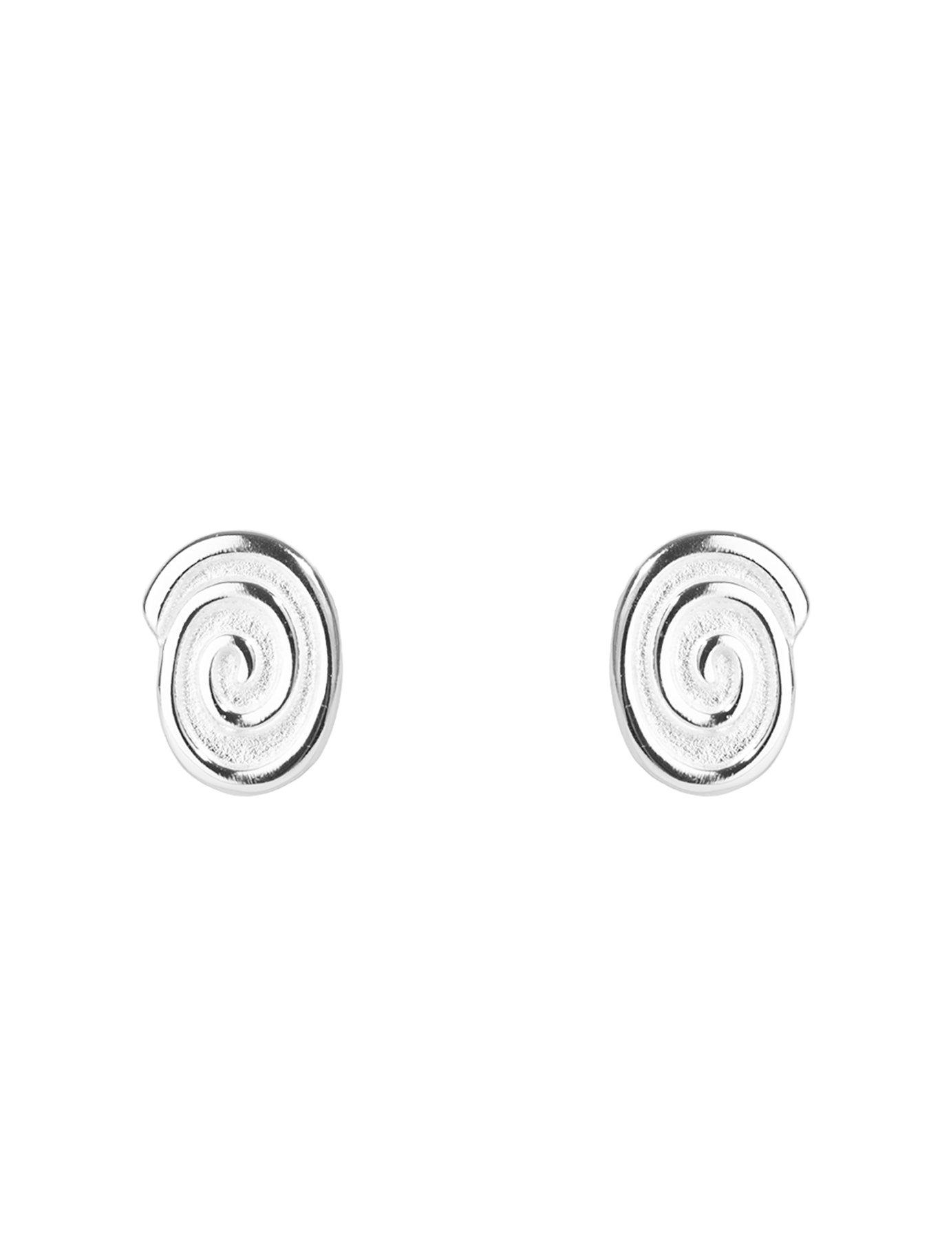 Image 3 of 5 of The Love Collection Sterling Silver Swirl Studs