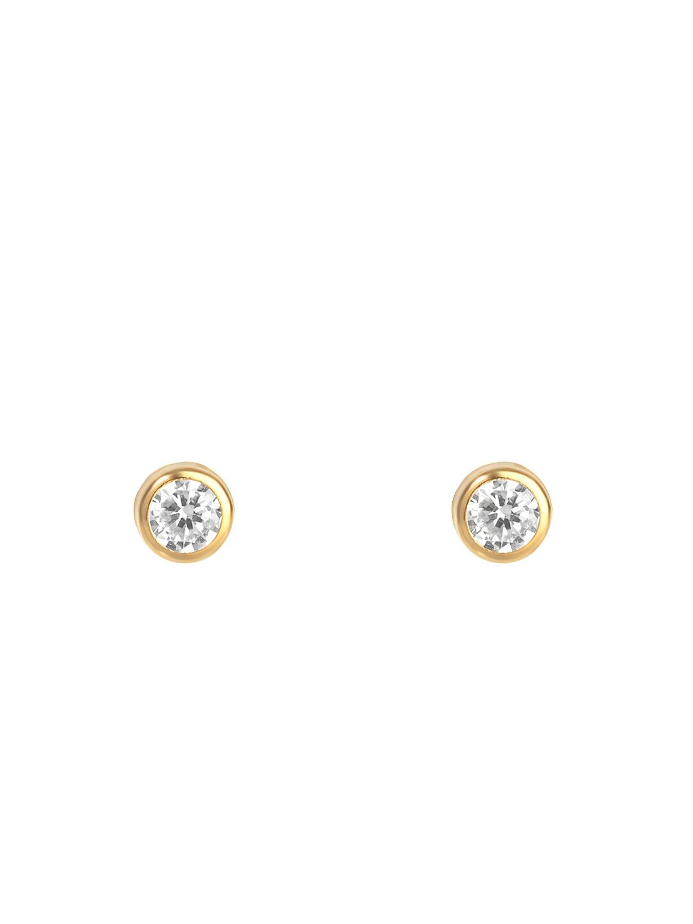 the-love-collection-9ct-yellow-gold-tiny-white-cz-rubover-studsback