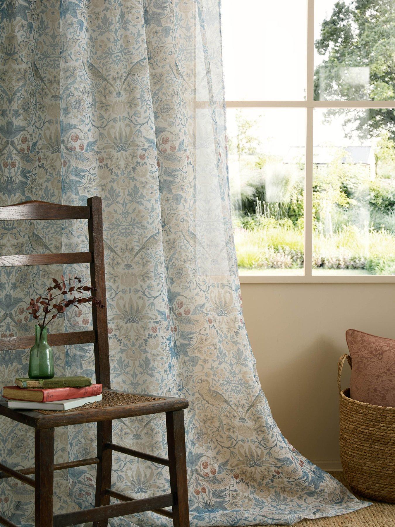 william-morris-at-home-strawberry-thief-voile-slot-top-sheer-panel-curtain-hessian