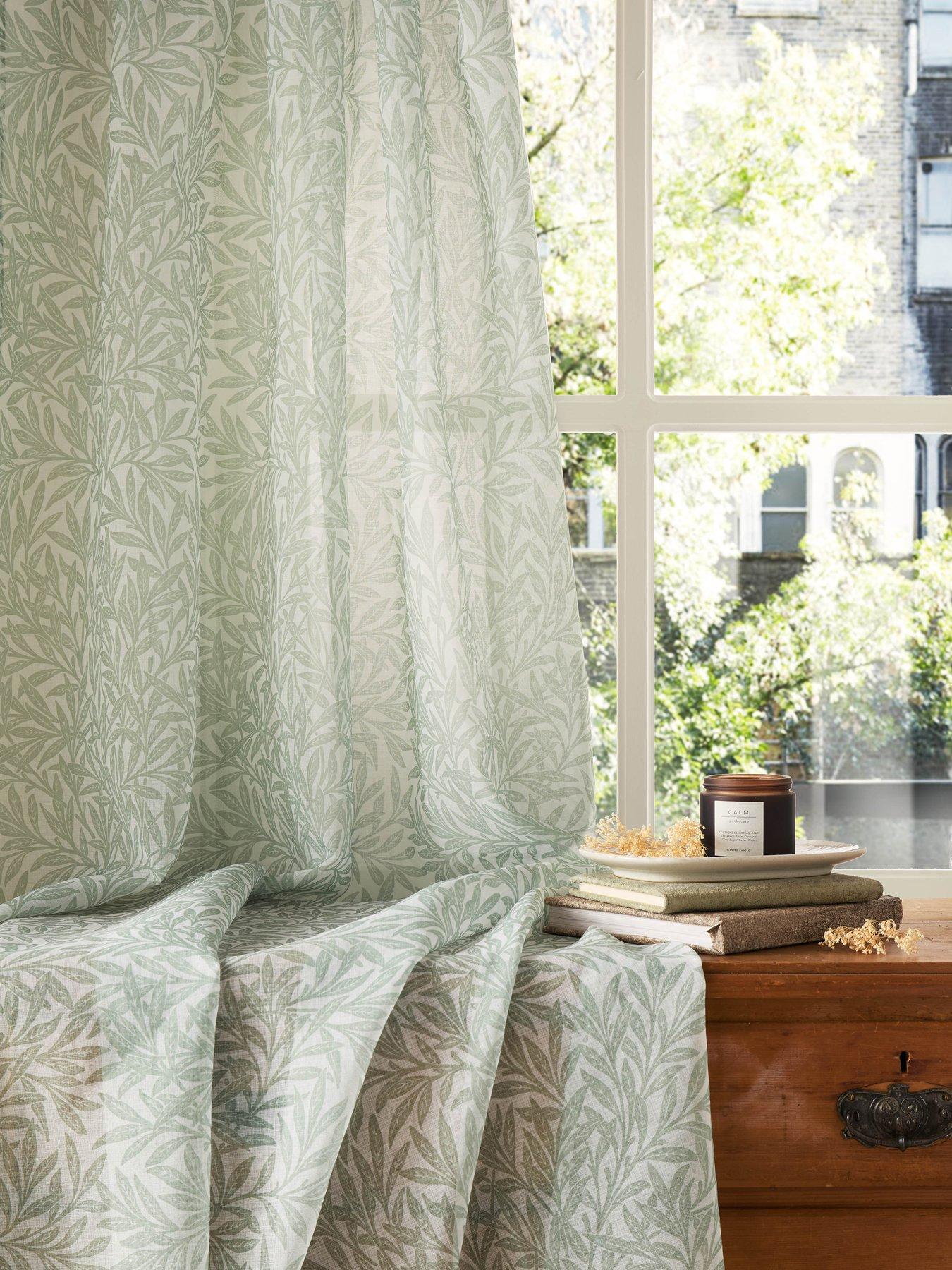william-morris-at-home-original-willow-voile-slot-top-sheer-panel-curtain-sage