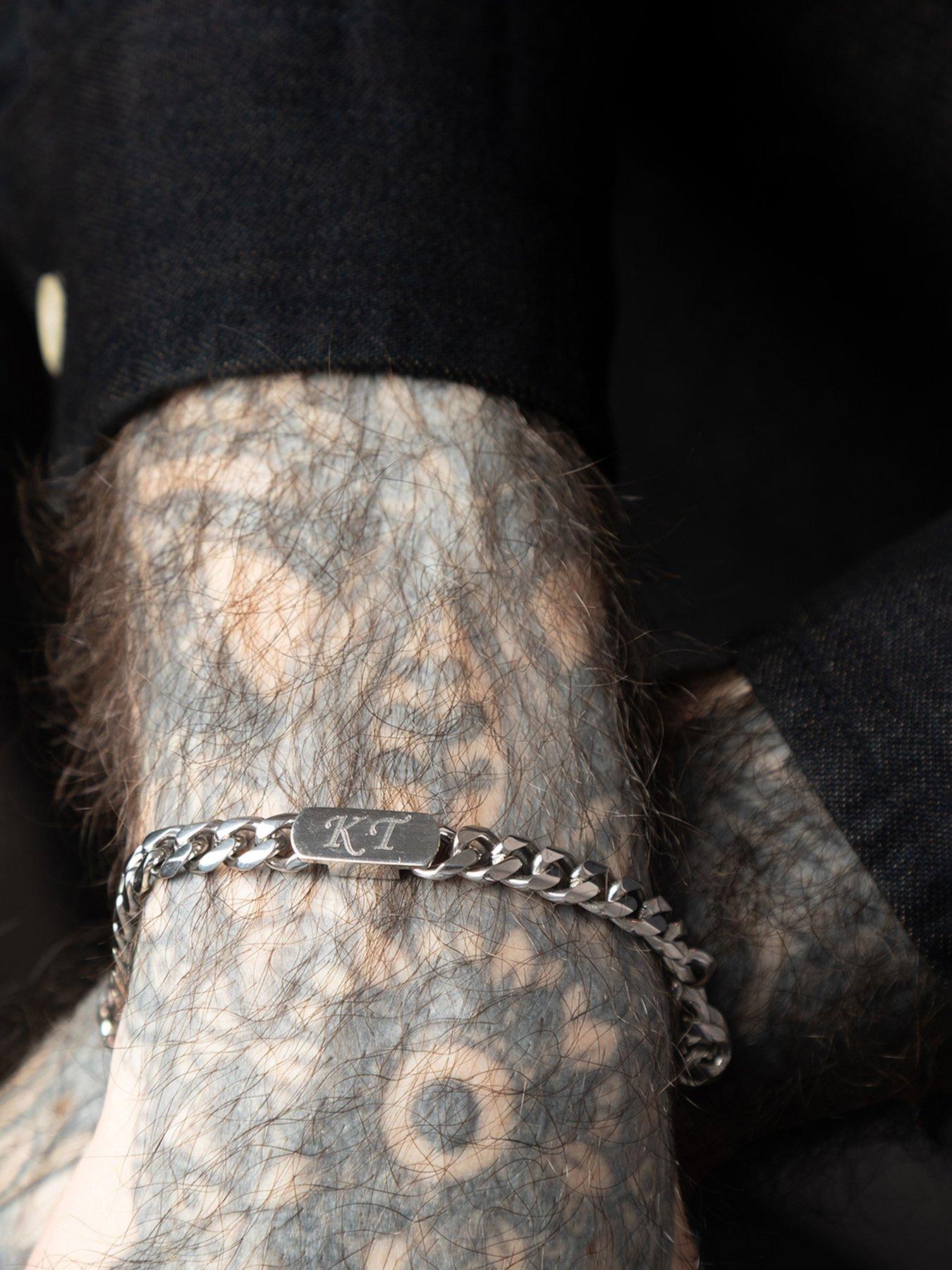 the-love-collection-gents-curb-adjustable-personalised-braceletstillFront