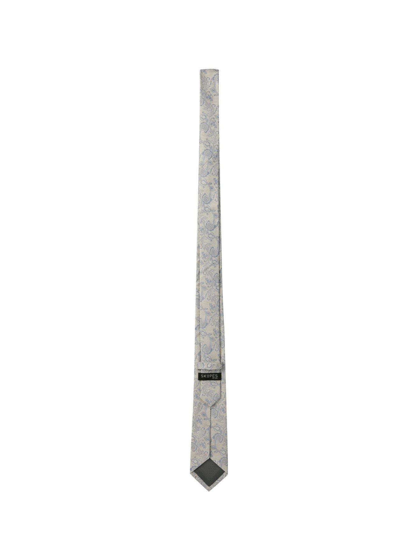 Image 2 of 2 of Skopes Skopes Stone/blue Floral Silk Tie