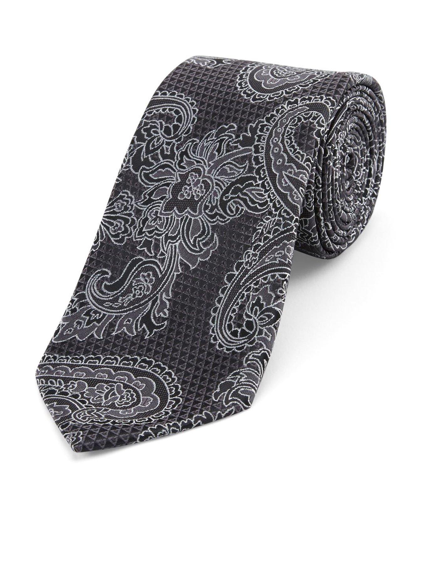 Skopes Skopes Black/grey Paisley Tie