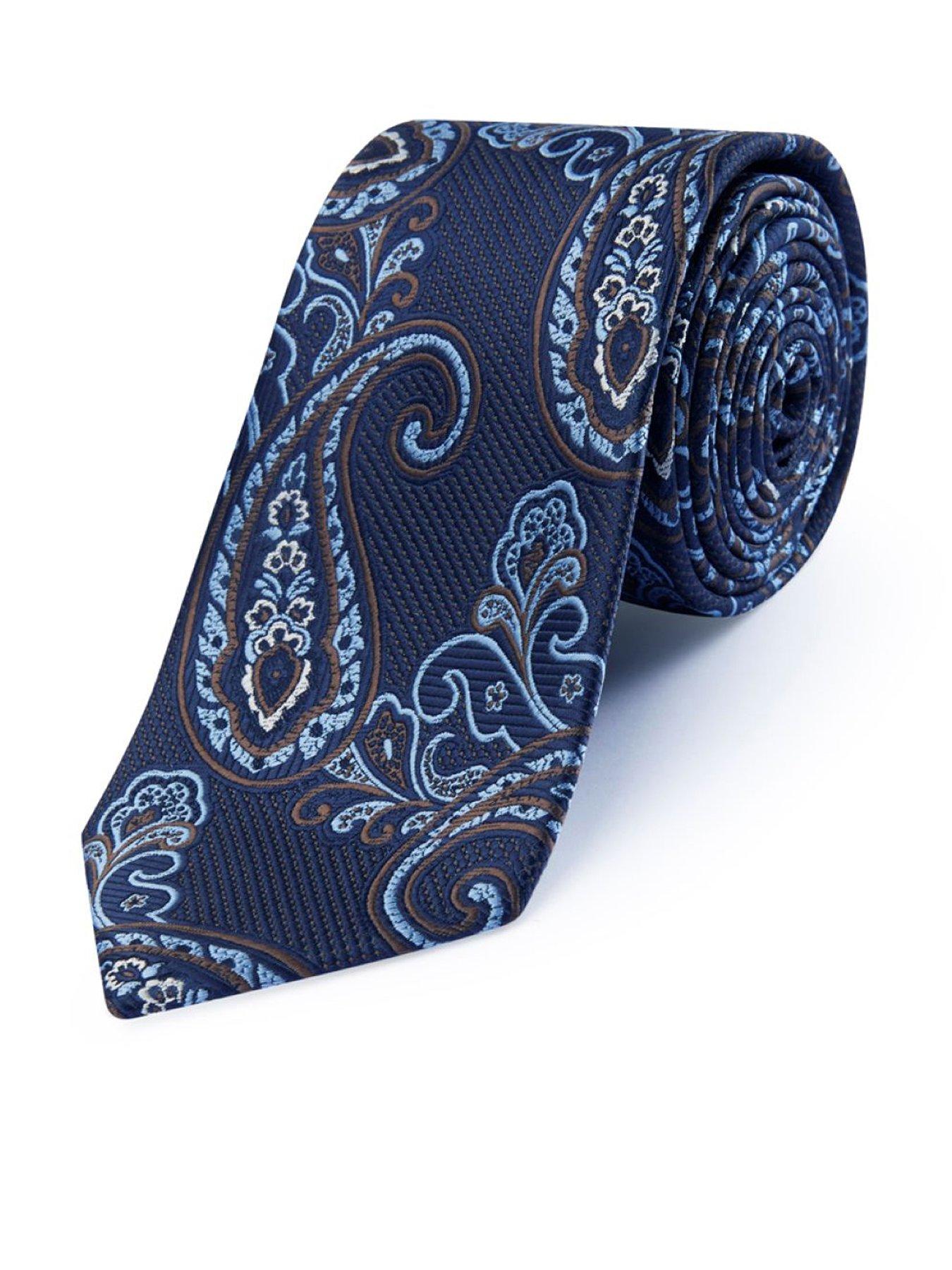 Skopes Skopes Brown/navy Paisley Tie
