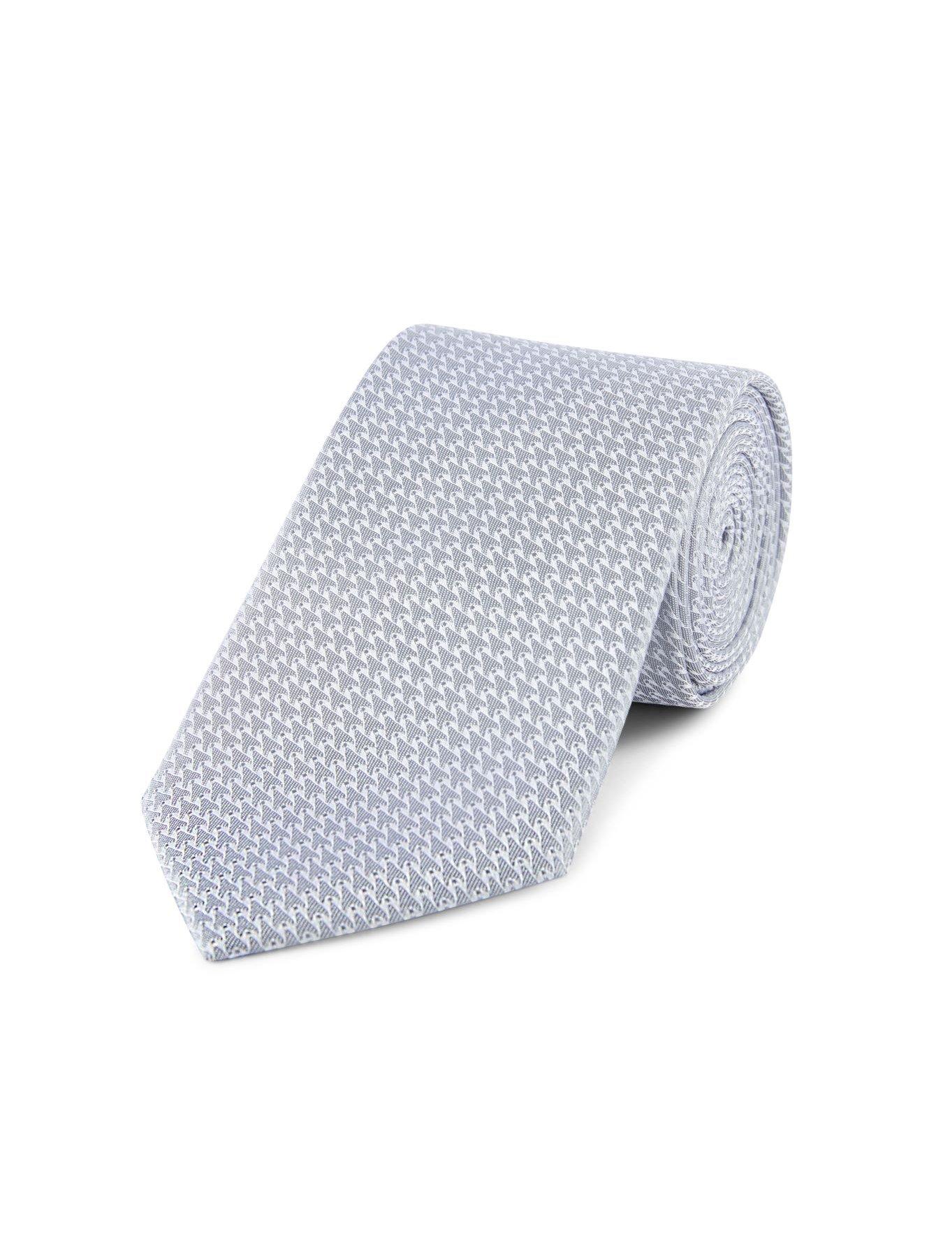 Image 2 of 4 of Skopes Skopes Silver Plain Tie &amp; Paisley Pocket Square Set