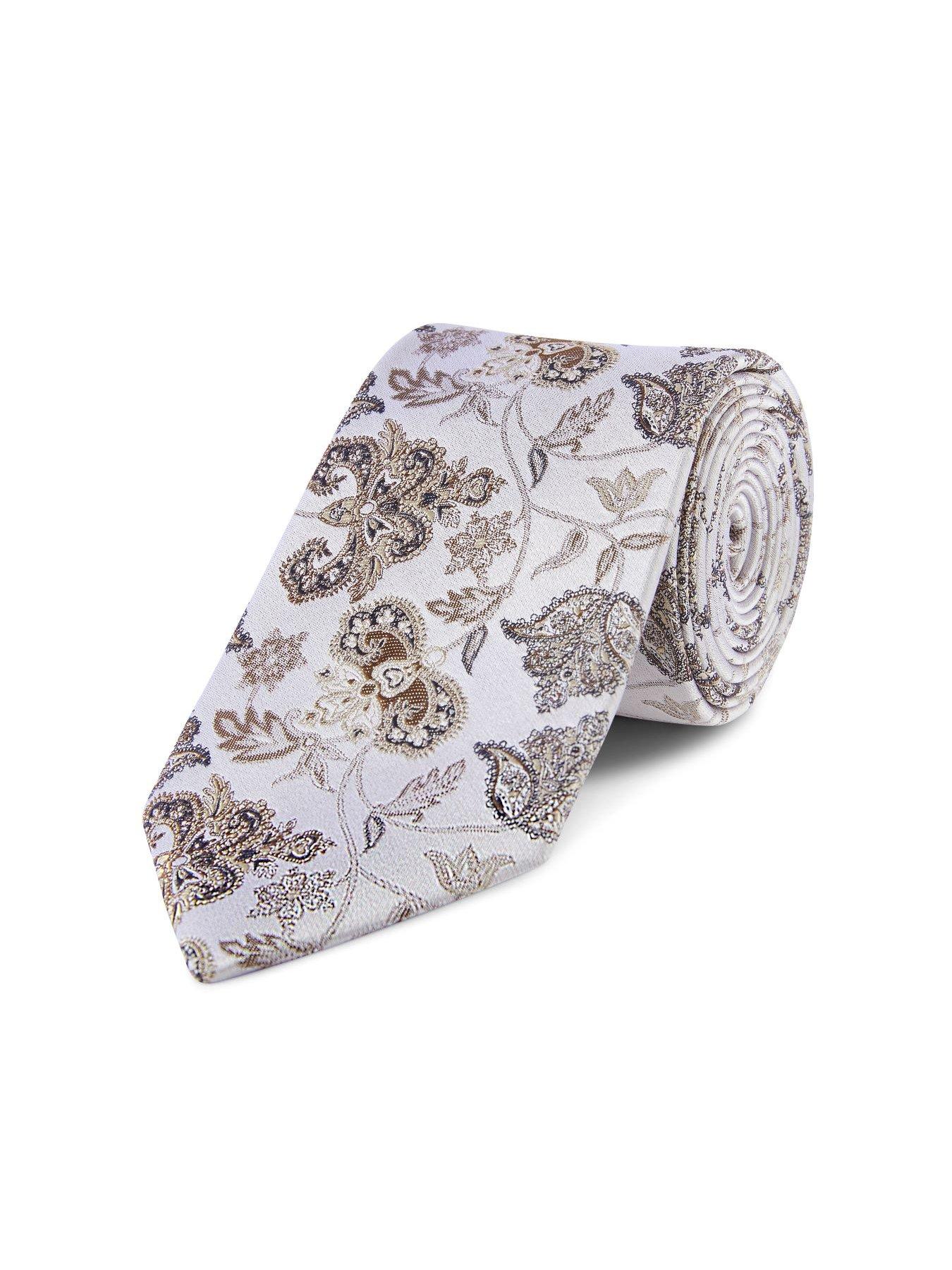 Image 2 of 4 of Skopes Skopes Stone Floral Silk Tie &amp; Pocket Square Set