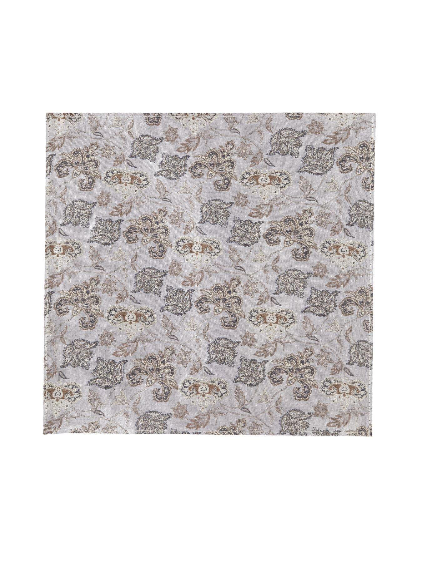 Image 3 of 4 of Skopes Skopes Stone Floral Silk Tie &amp; Pocket Square Set
