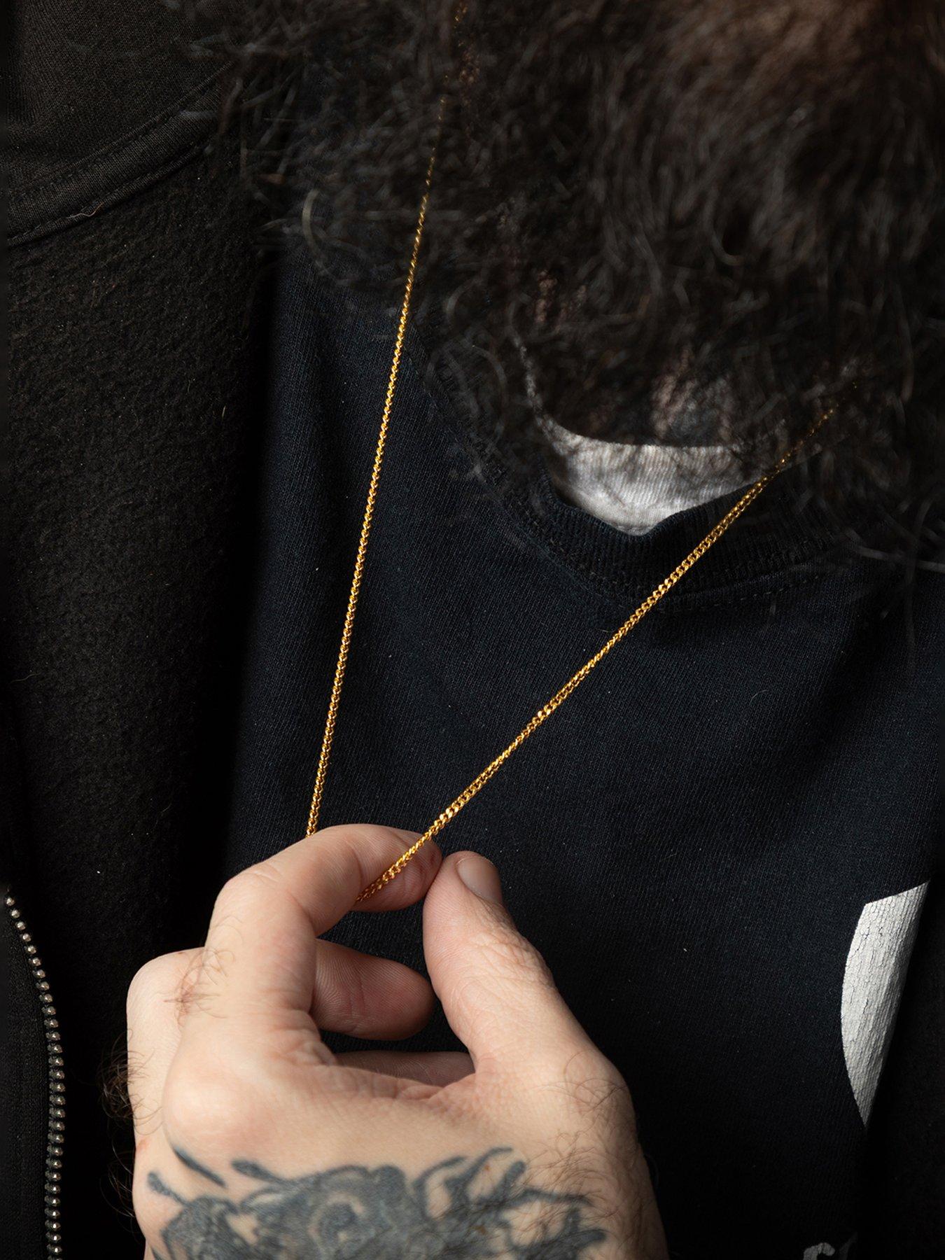 Image 2 of 4 of The Love Collection Gold Plated Sterling Silver 24" Curb Necklace Chain