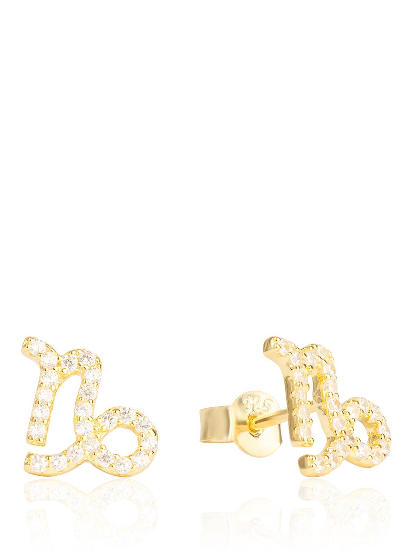 the-love-collection-gold-plated-sterling-silver-pave-set-cz-zodiac-studs