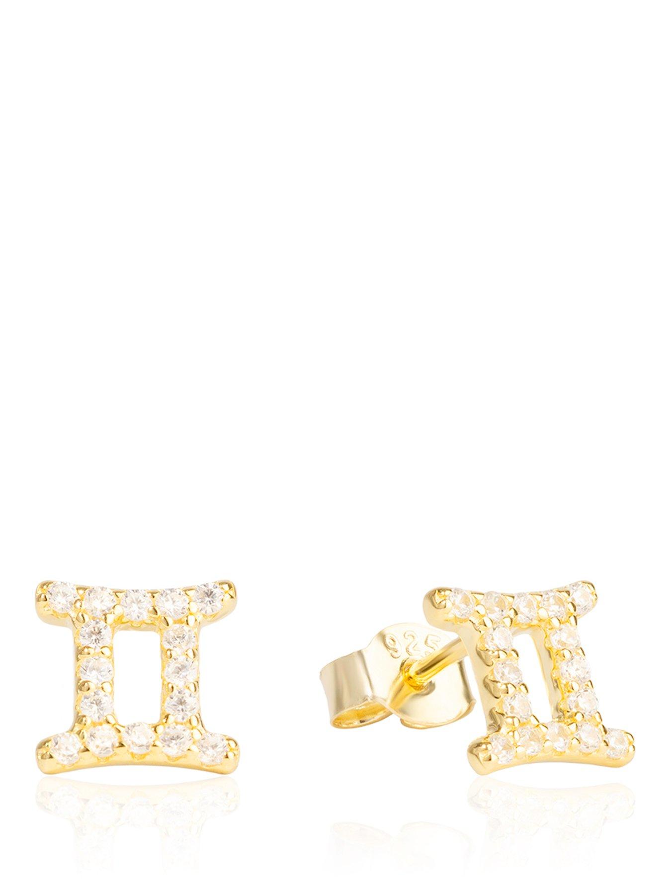 the-love-collection-gold-plated-sterling-silver-pave-set-cz-zodiac-studs