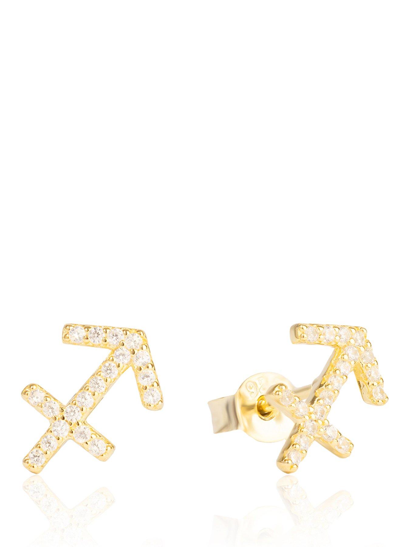 the-love-collection-gold-plated-sterling-silver-pave-set-cz-zodiac-studs