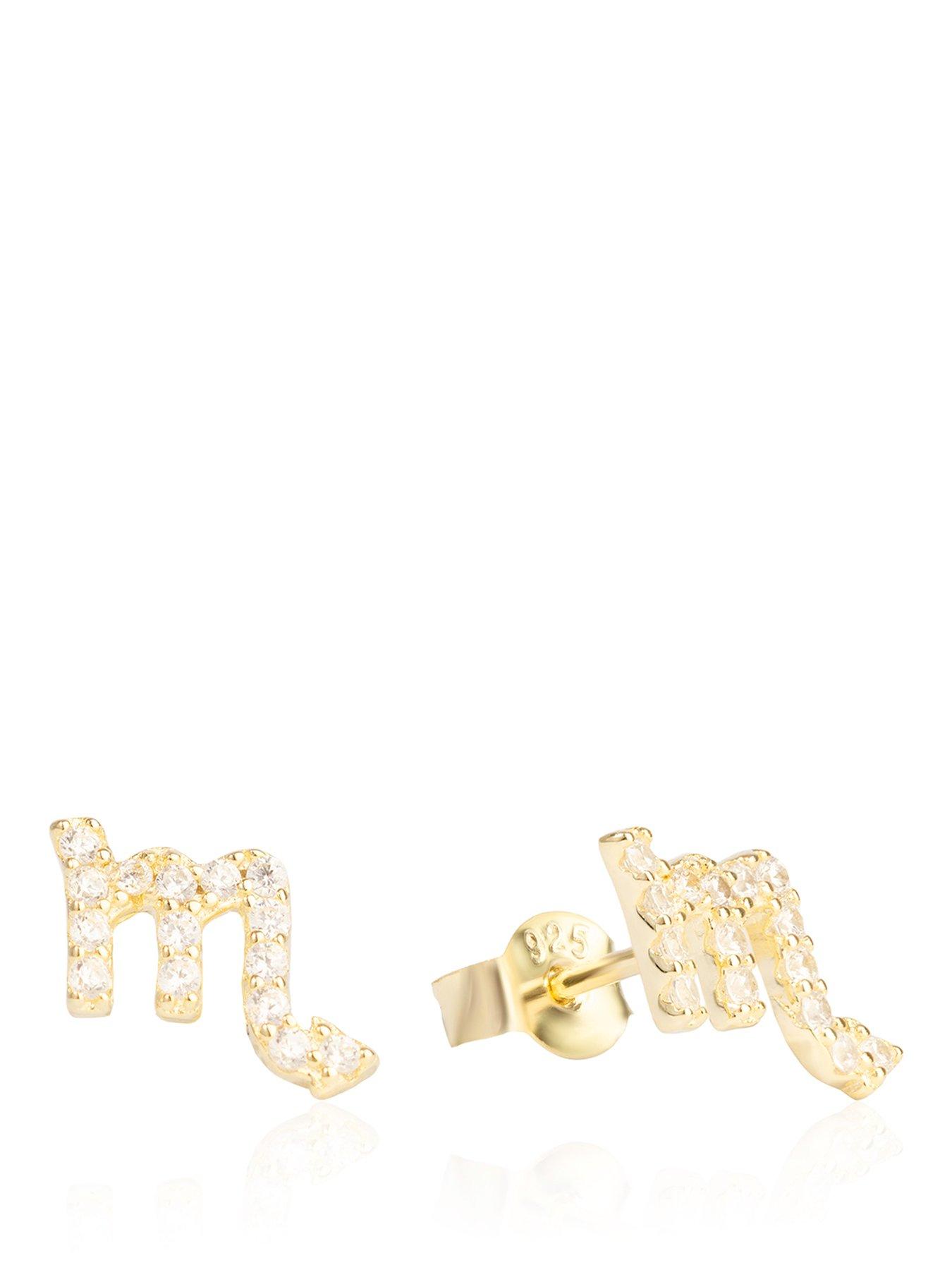 the-love-collection-gold-plated-sterling-silver-pave-set-cz-zodiac-studs