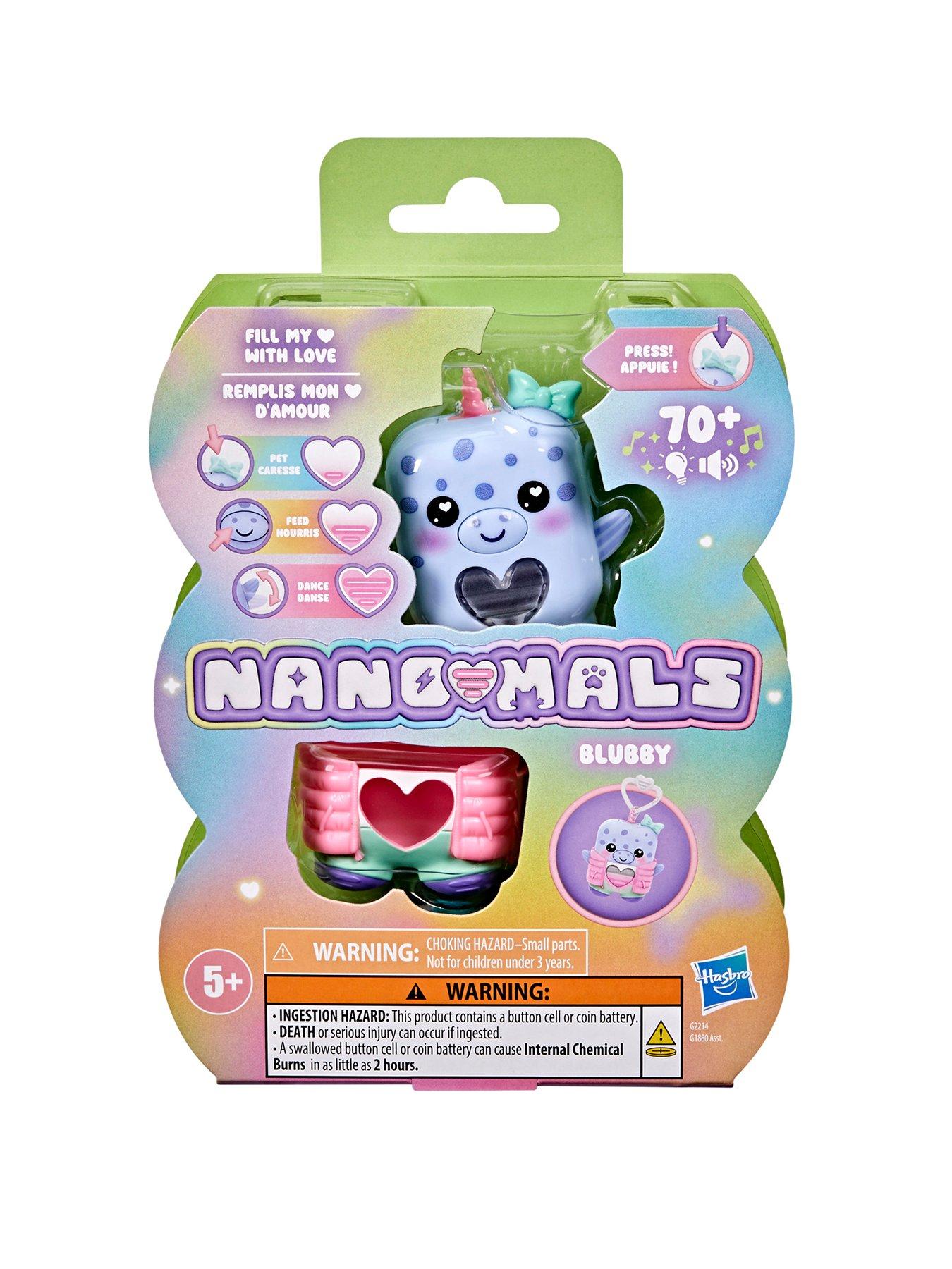 Image 1 of 6 of NANO-MAL BASE AND OUTFIT BLUE NARWHAL