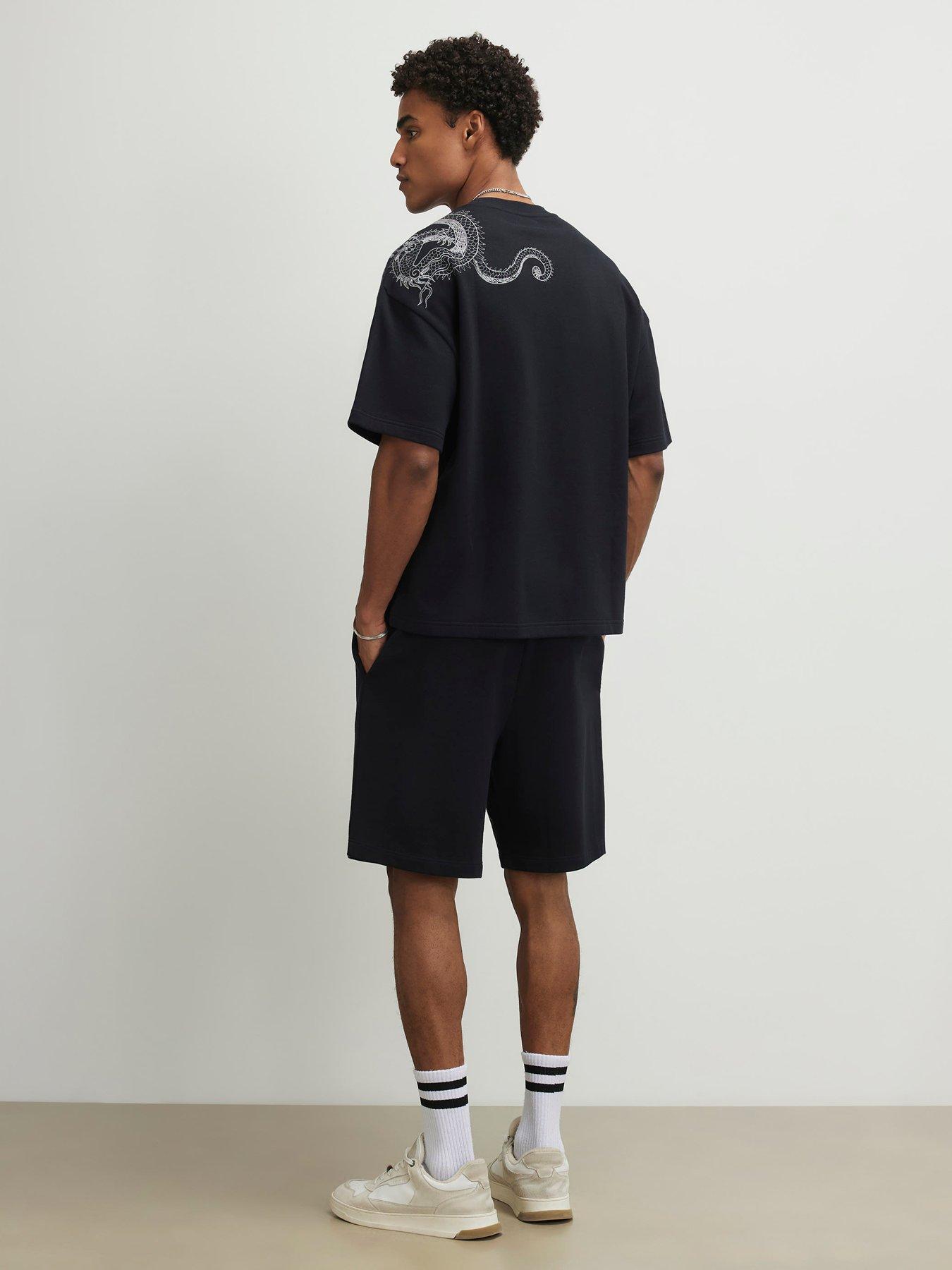river-island-textured-dragon-embroidered-shorts-blackstillFront
