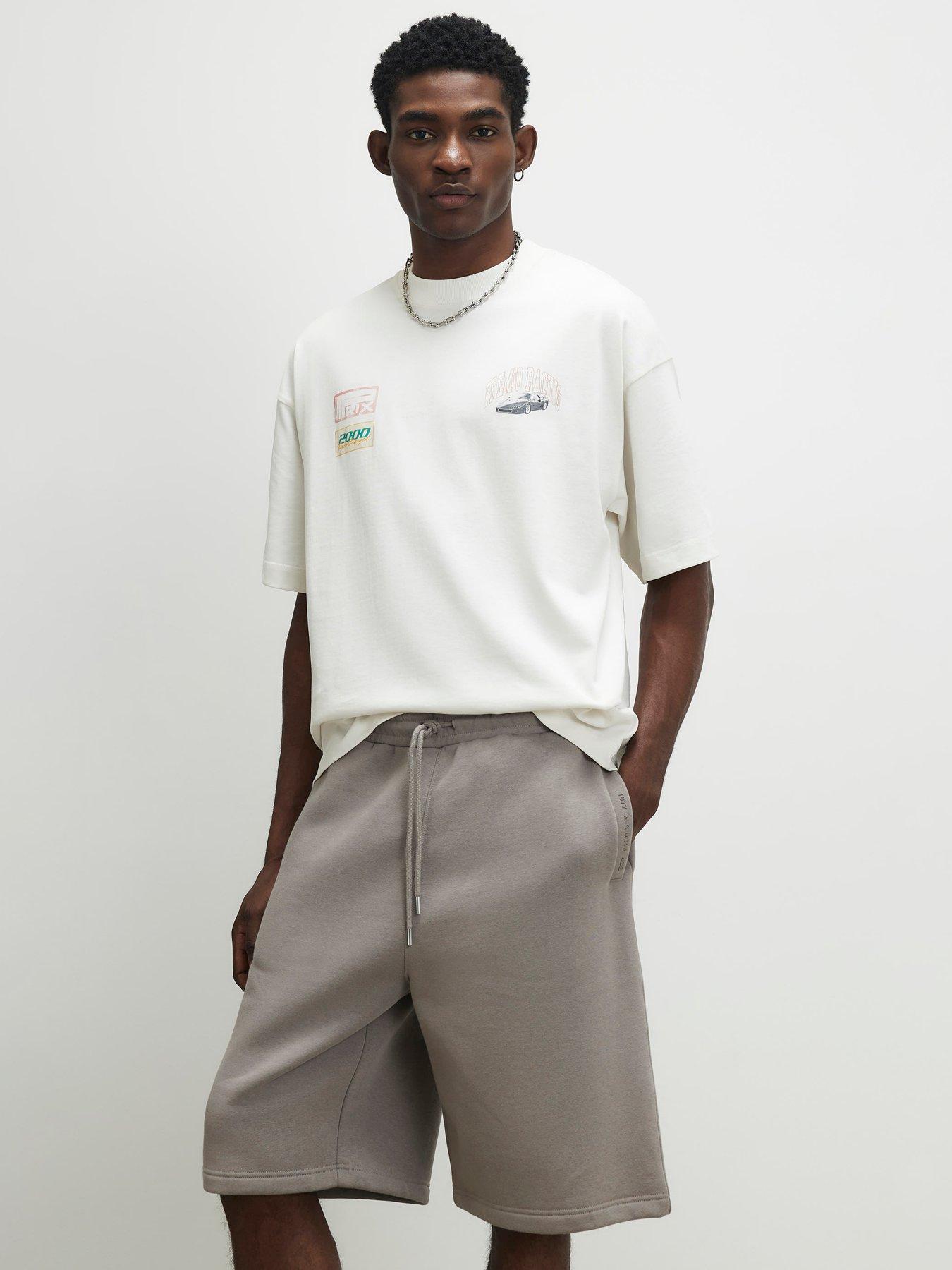 River Island Premio Racing Badge T-Shirt - White