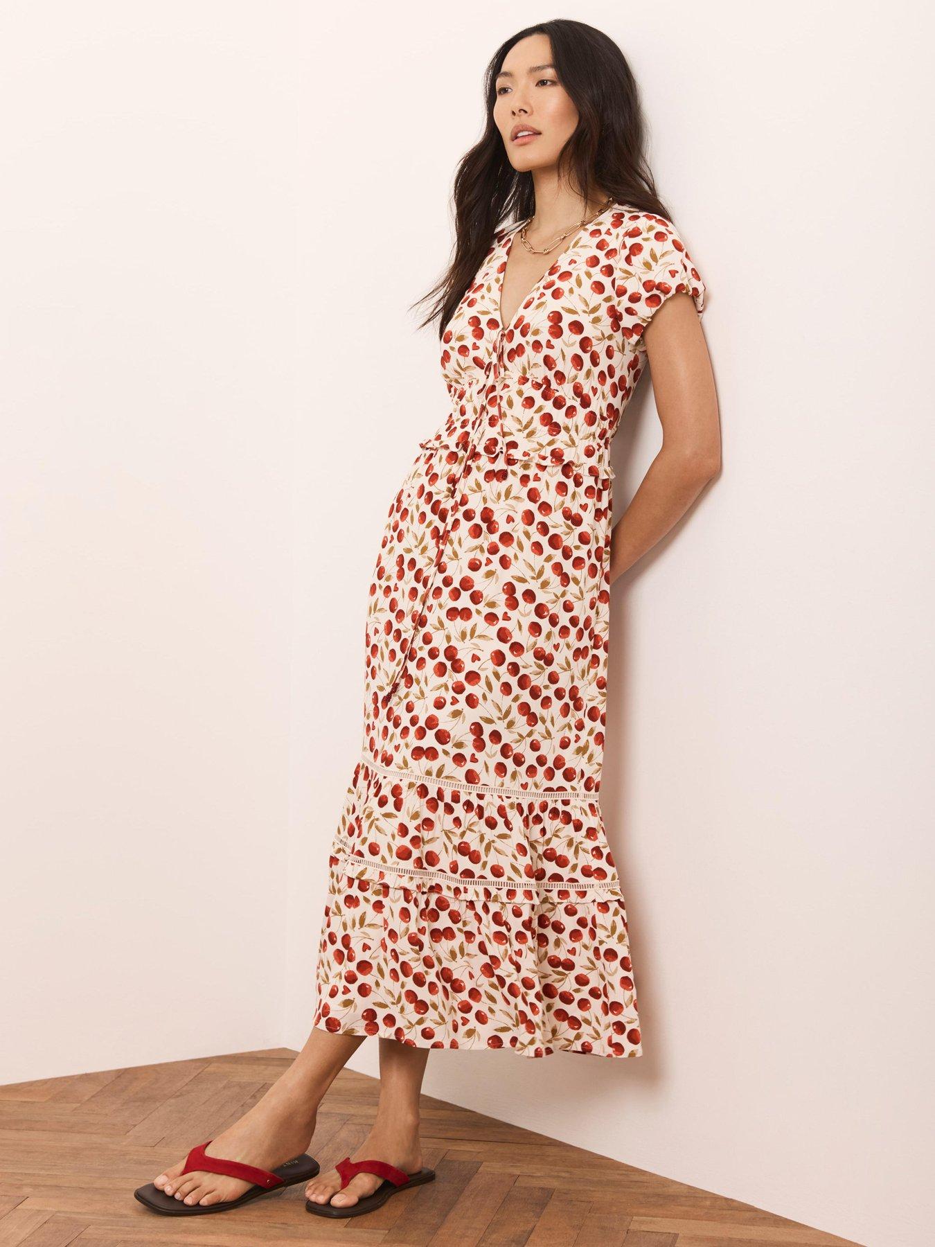 mint-velvet-cherry-print-midi-dressfront