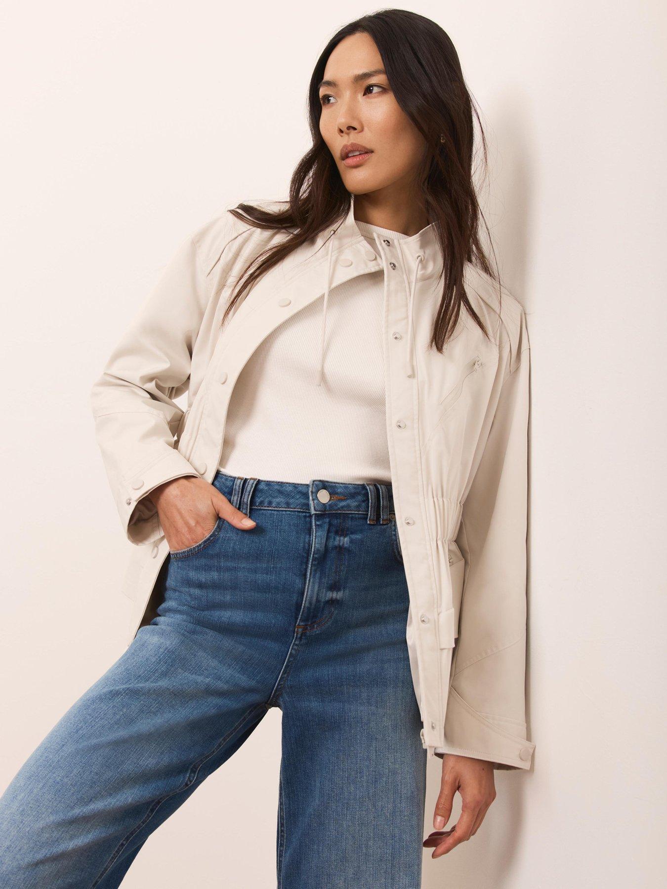 Image 1 of 6 of Mint Velvet Neutral Drawstring Jacket