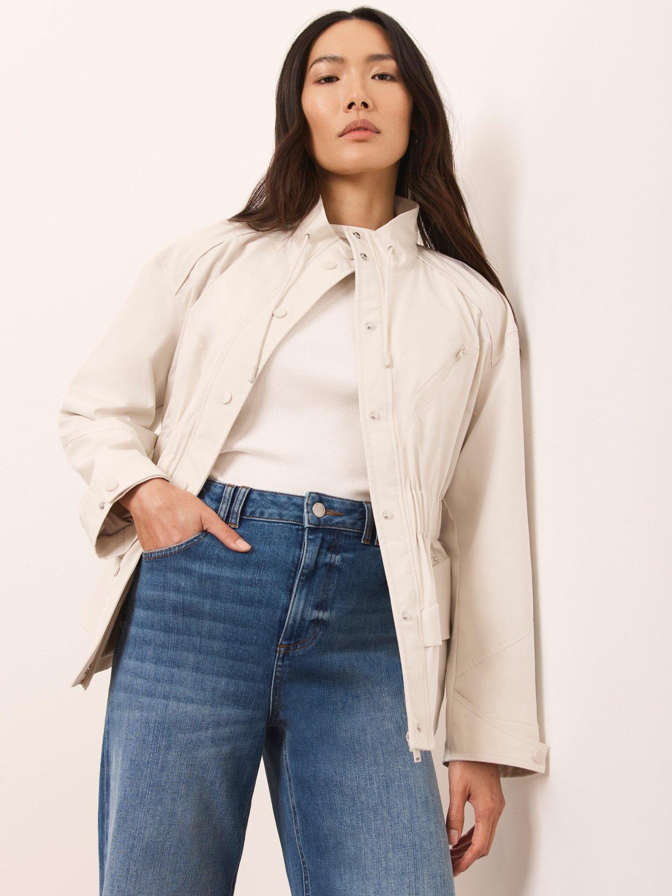 Image 4 of 6 of Mint Velvet Neutral Drawstring Jacket