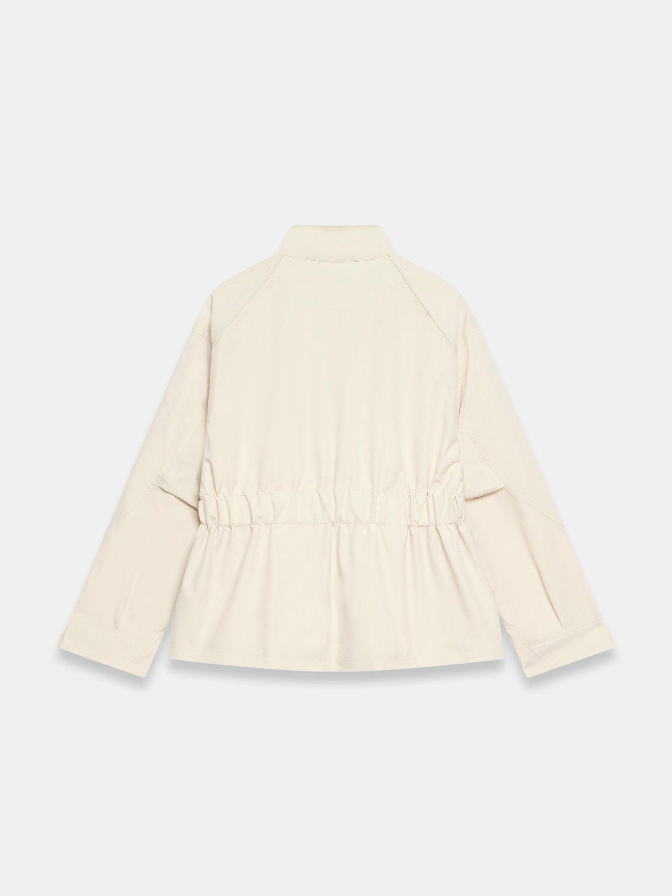 Image 6 of 6 of Mint Velvet Neutral Drawstring Jacket