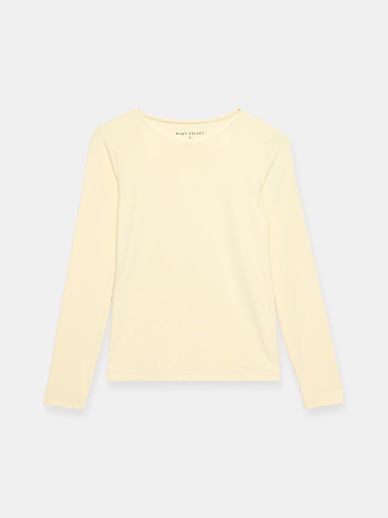 Image 5 of 6 of Mint Velvet Layering Crew Neck Top - Yellow