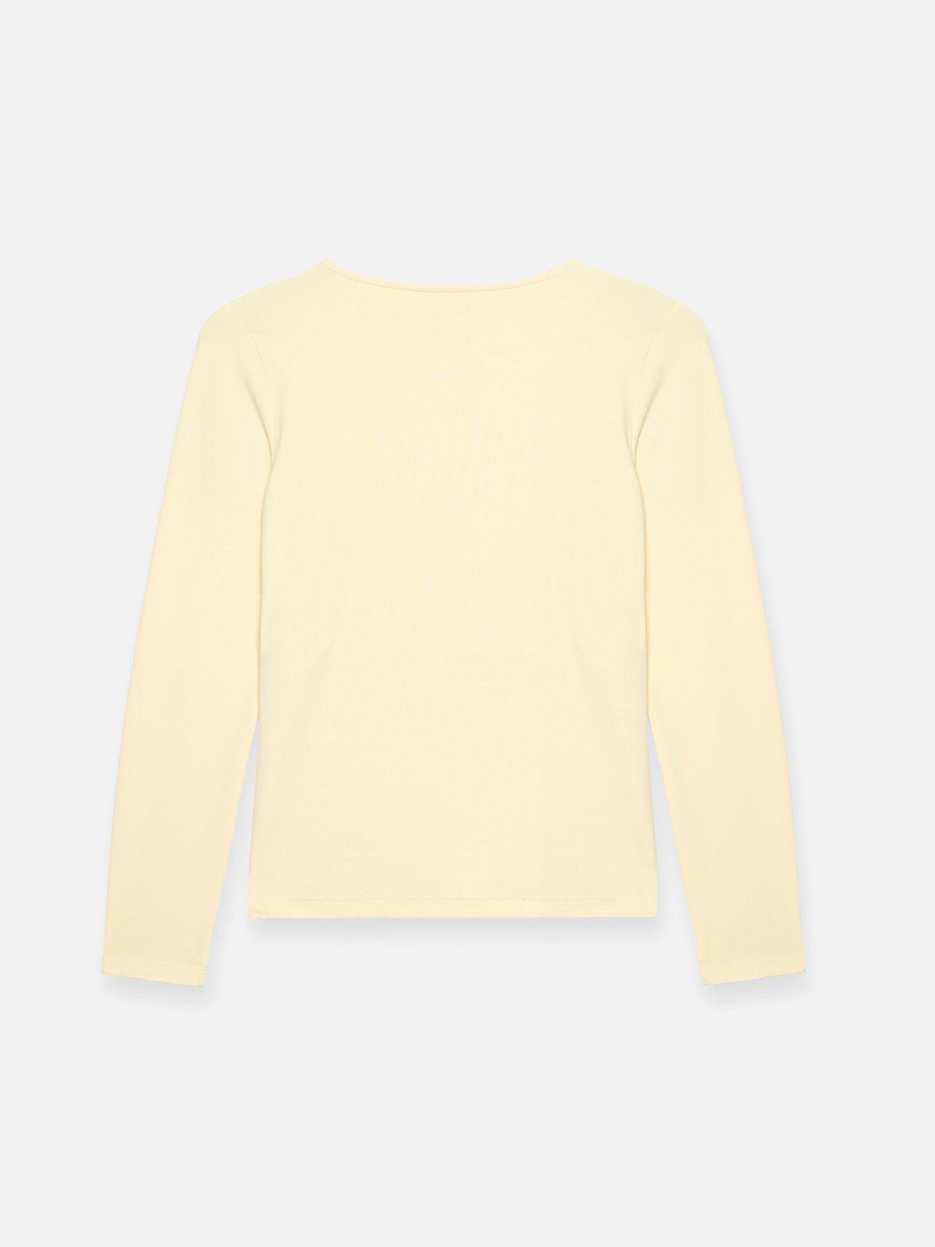 Image 6 of 6 of Mint Velvet Layering Crew Neck Top - Yellow