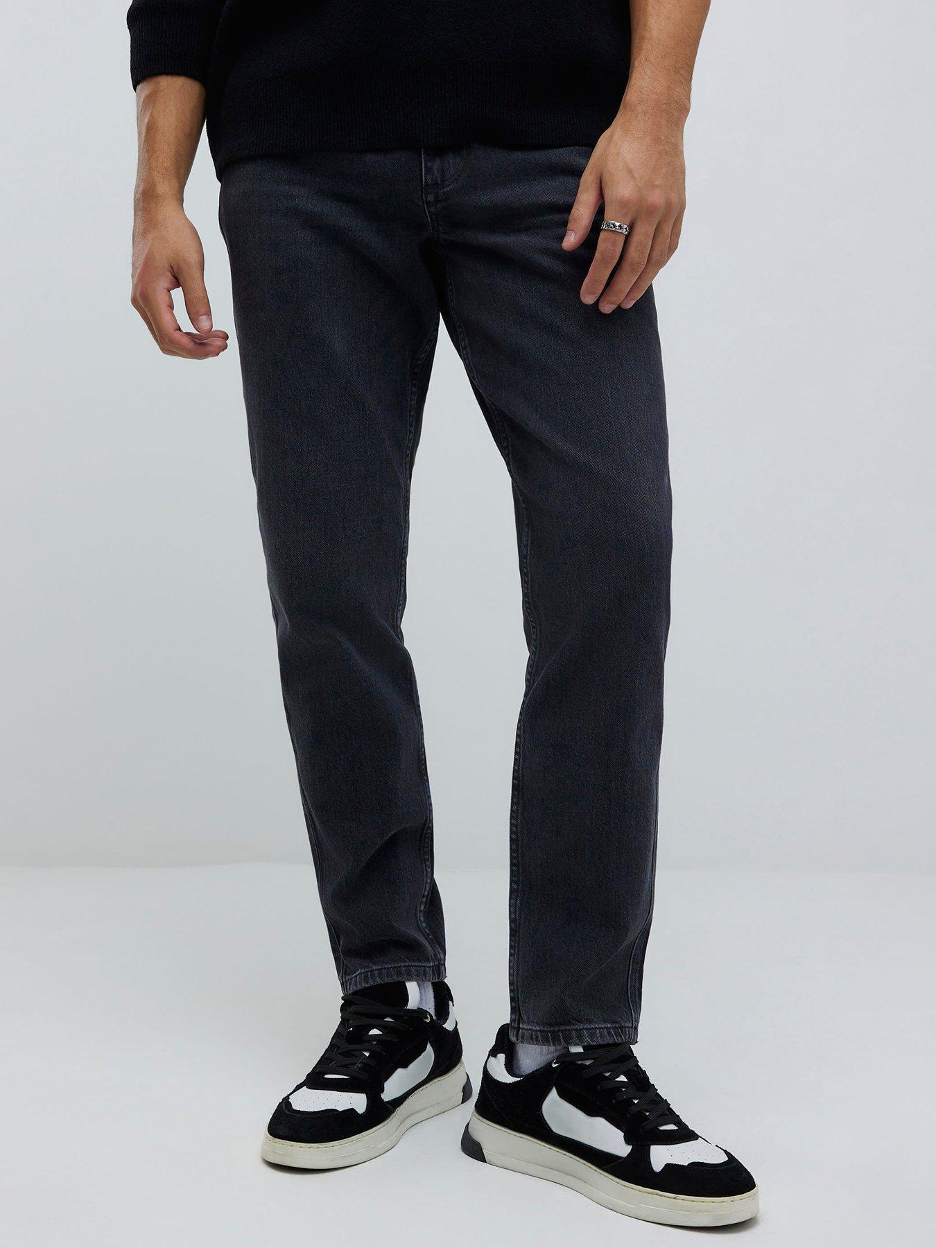 River Island River Island Tapered Washed Black Bridges Jeans