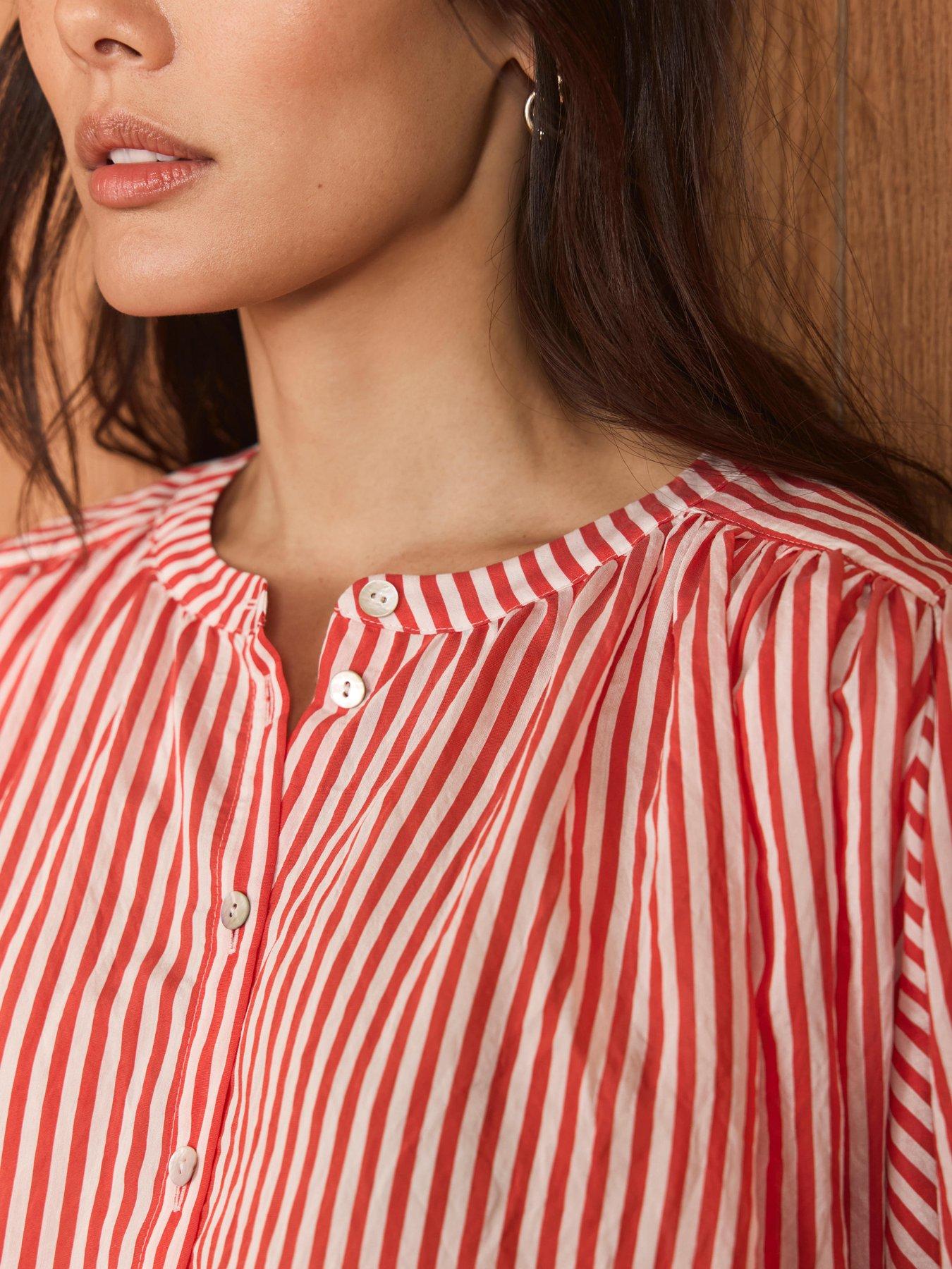 mint-velvet-red-stripe-batwing-blouseoutfit