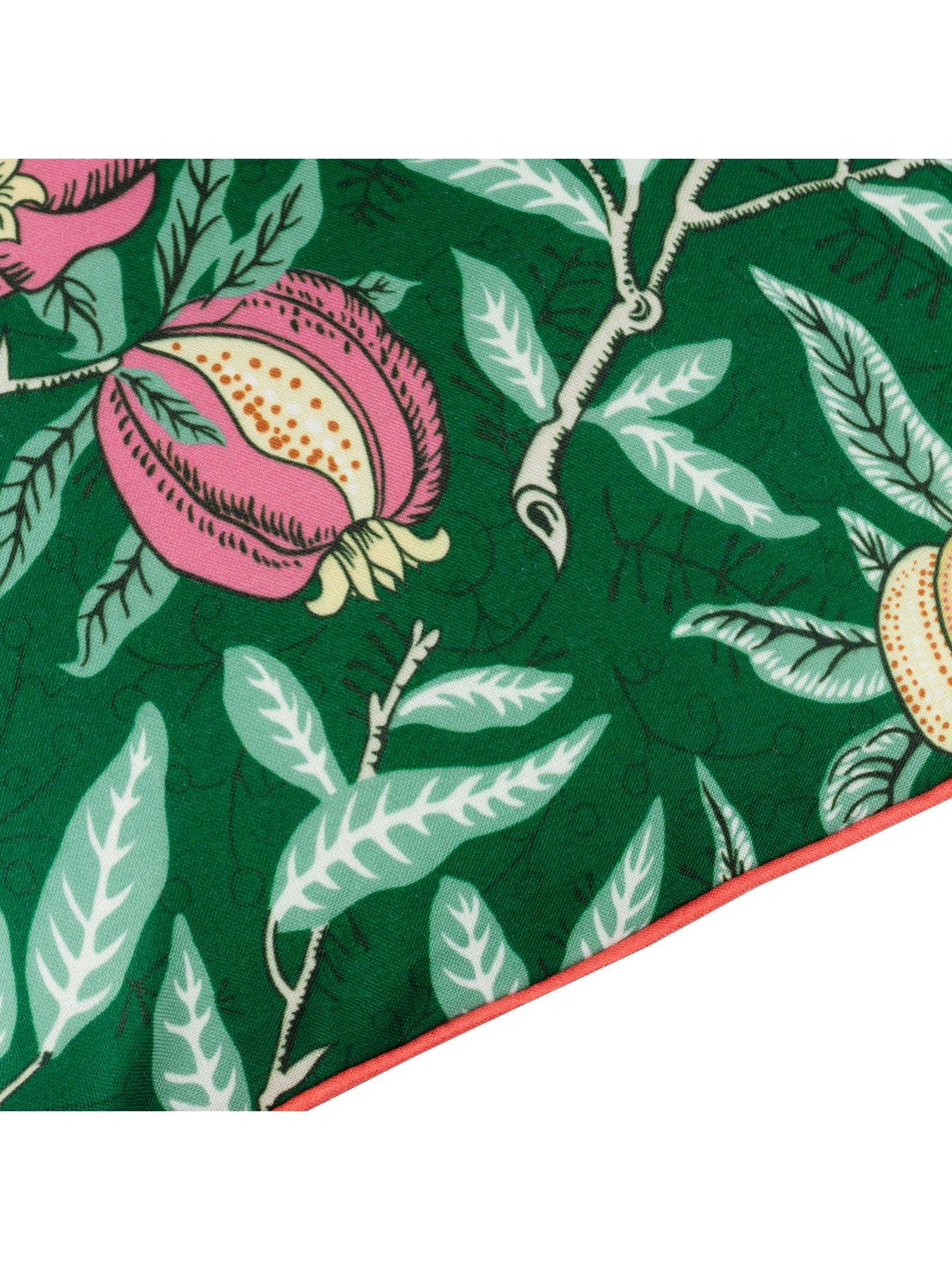 Image 5 of 6 of Morris & Co Fruits 45x45 Outdoor Polyester Cushion Forest Green/lemon