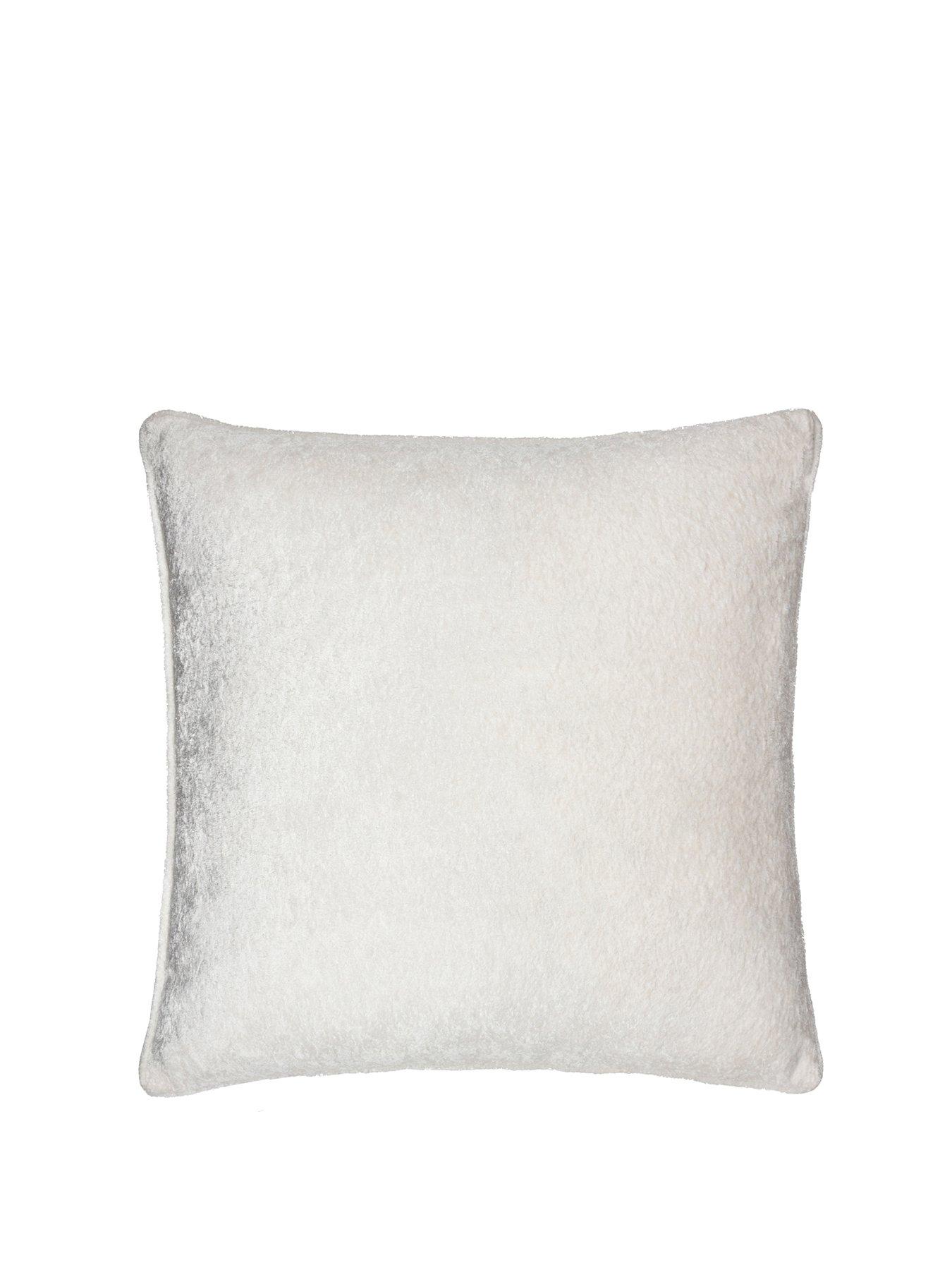 Image 2 of 5 of Paoletti Lustre Velvet 50x50 Feather Cushion Ivory