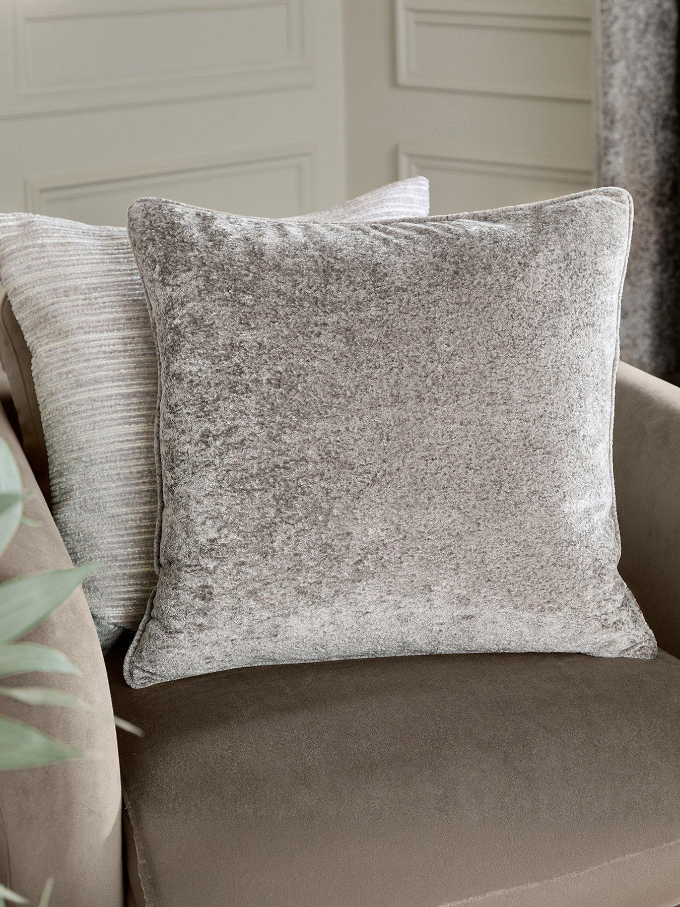 Paoletti Lustre Velvet 50x50 Feather Cushion Ivory