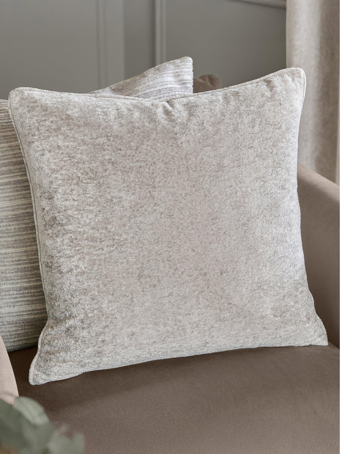 Paoletti Lustre Velvet 50x50 Feather Cushion Ivory