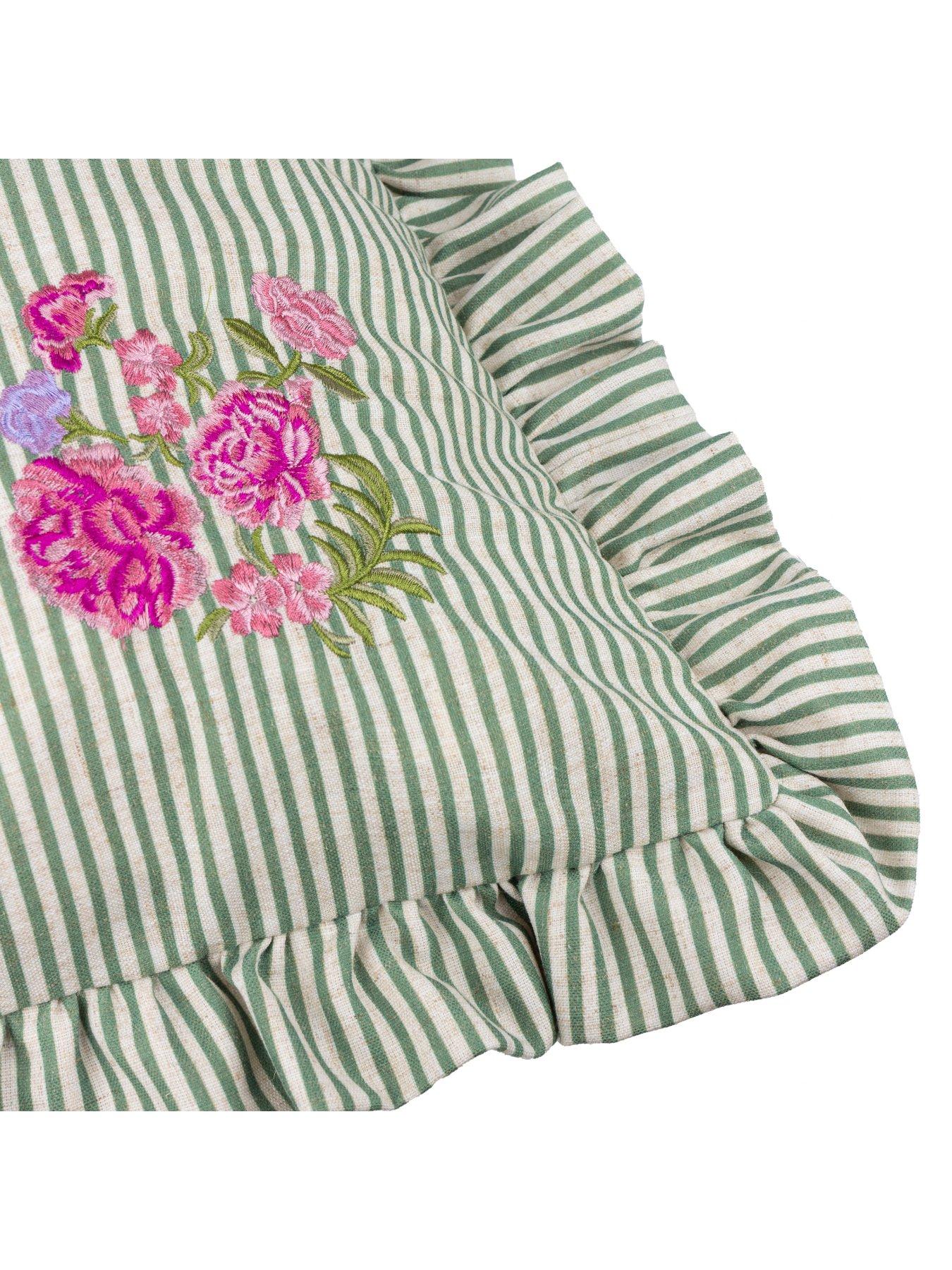 Image 4 of 4 of Wylder Martha Ruffle 50x50 Polyester Cushion Sage