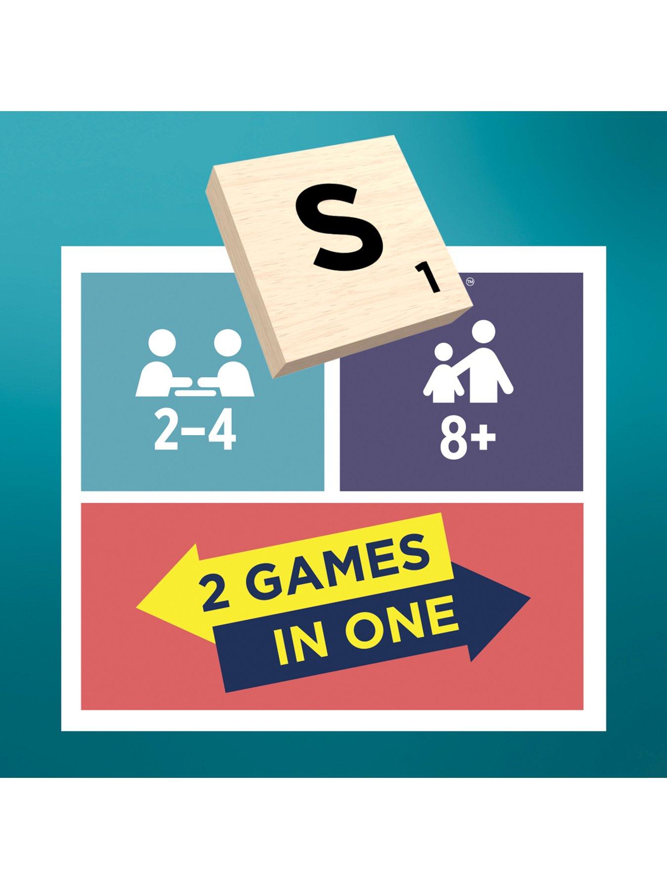 Image 7 of 8 of Scrabble Scrabble Board Game Family Word Game with Wood Tiles and Racks and Two Ways to Play for 2-4 Players